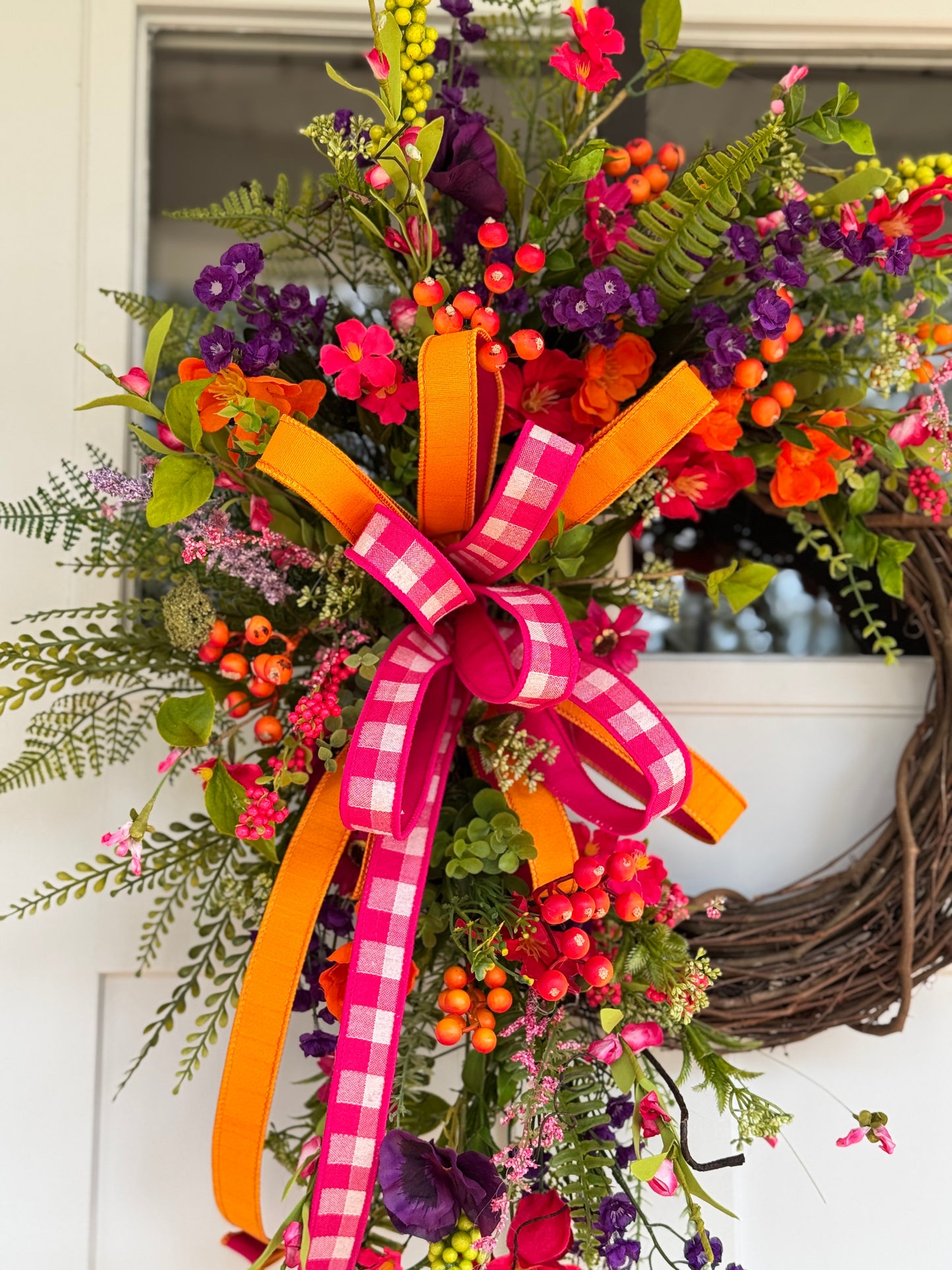 Vibrant Multi-Toned Floral Wreath