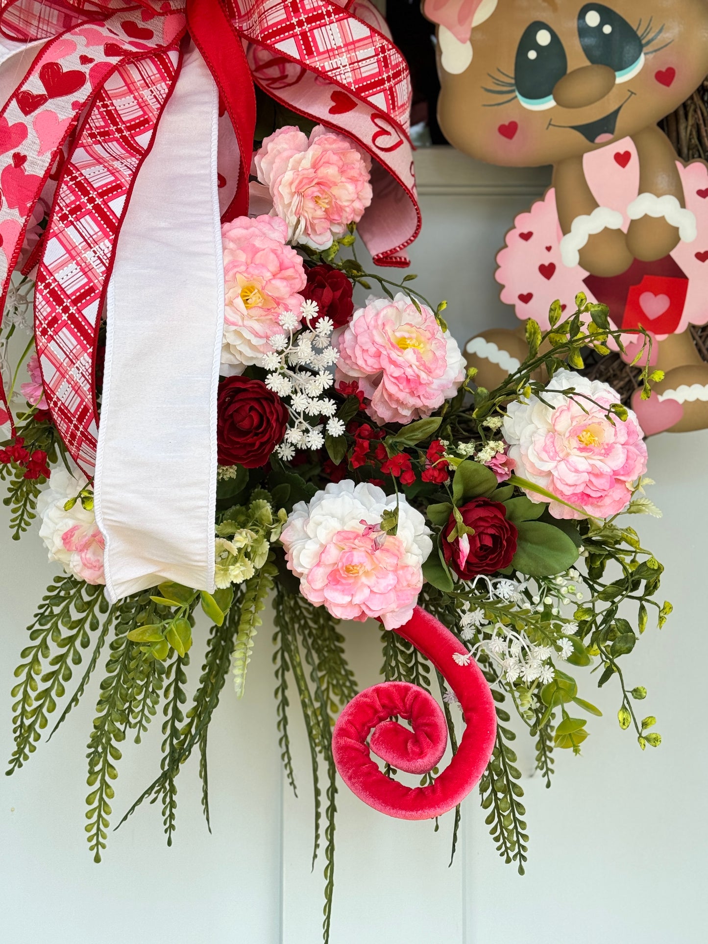 Gingerbread Valentine's Day Heart Wreath