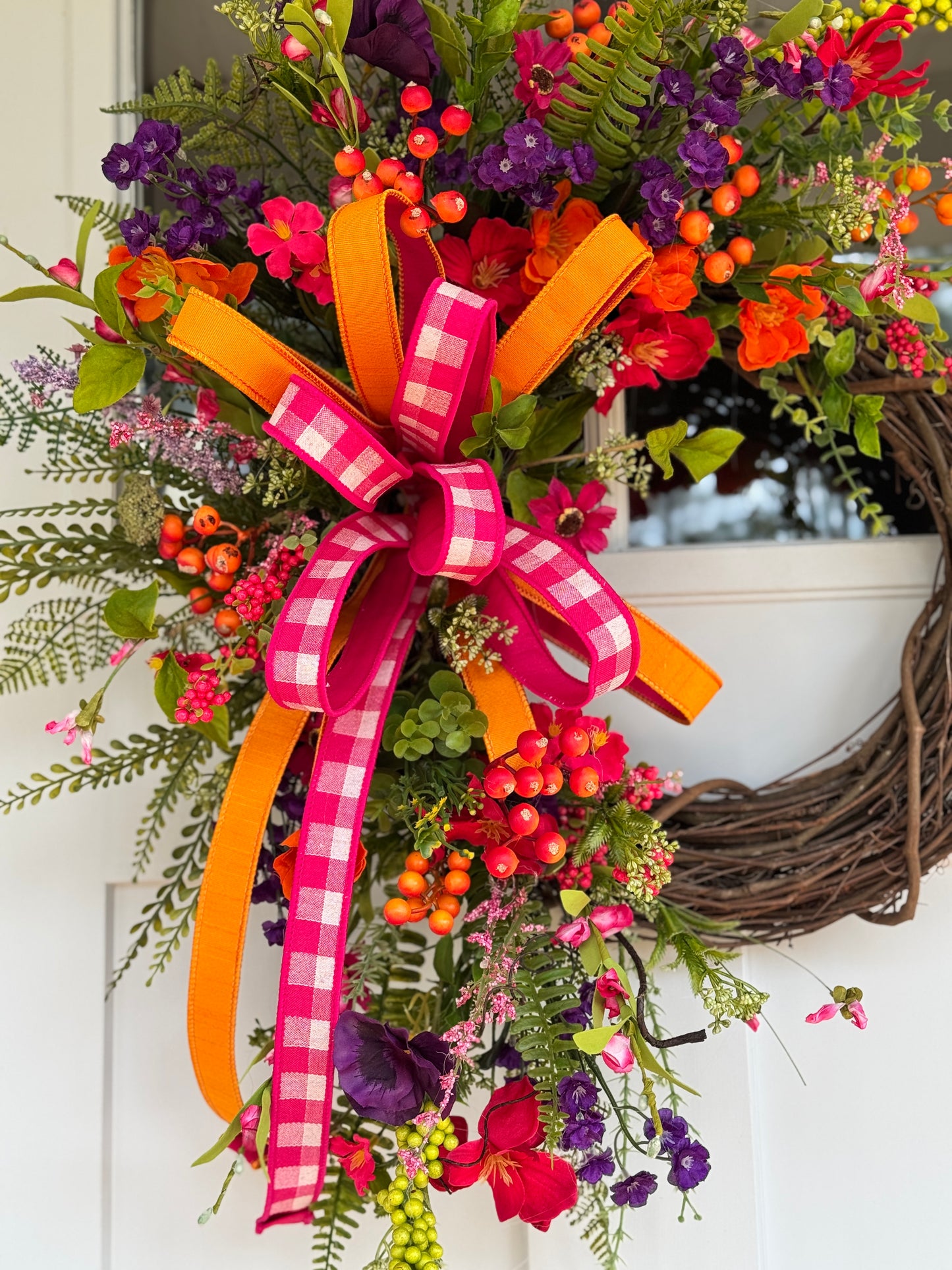 Vibrant Multi-Toned Floral Wreath