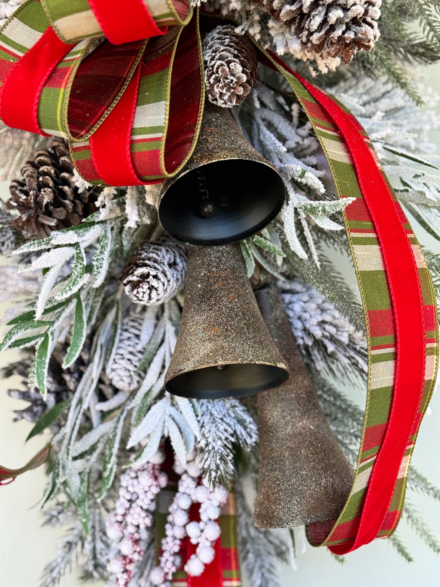 Rustic Belfry Bells Drop Winter/Holiday Wreath