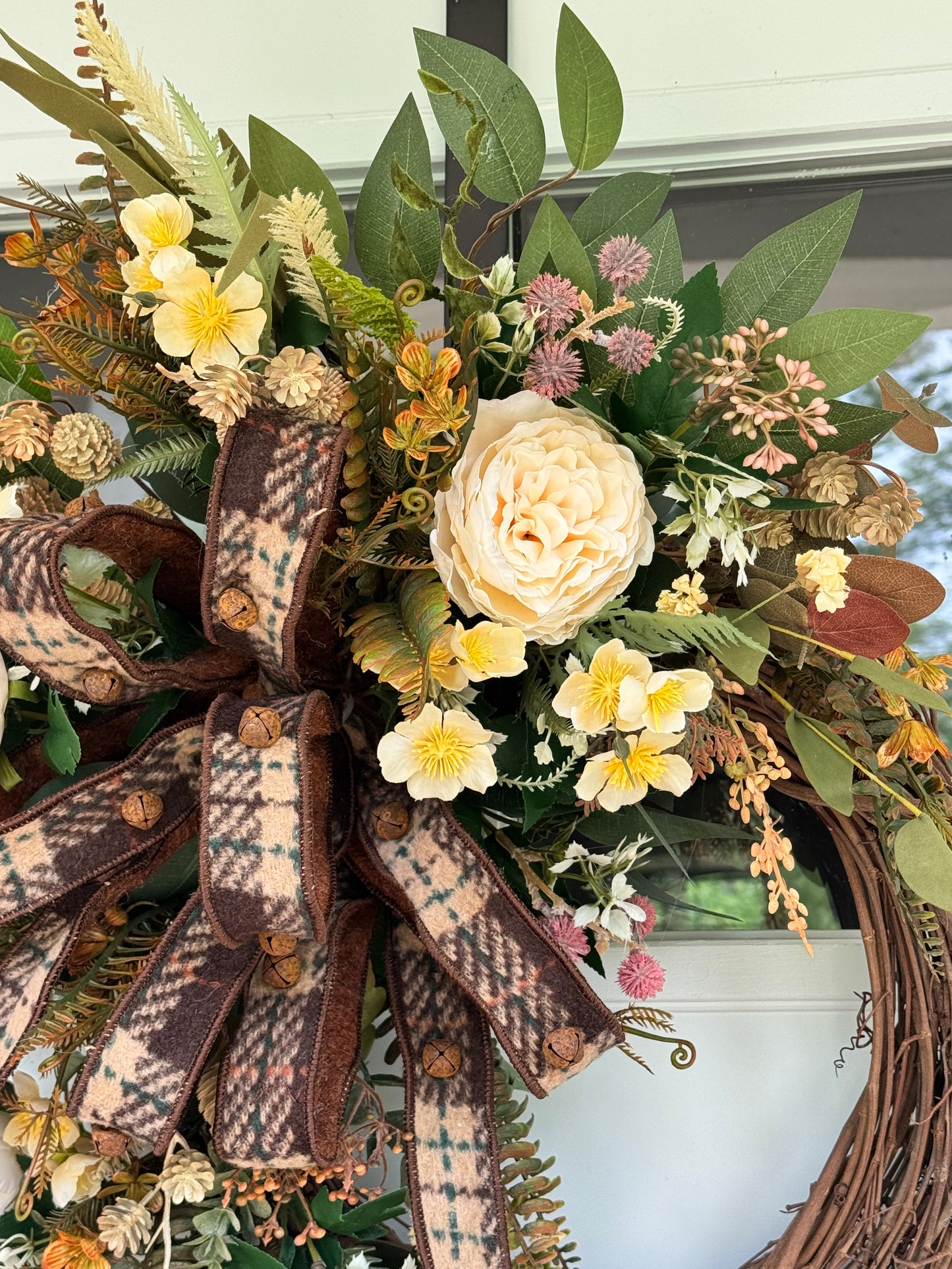 Neutral Fall Grapevine Wreath