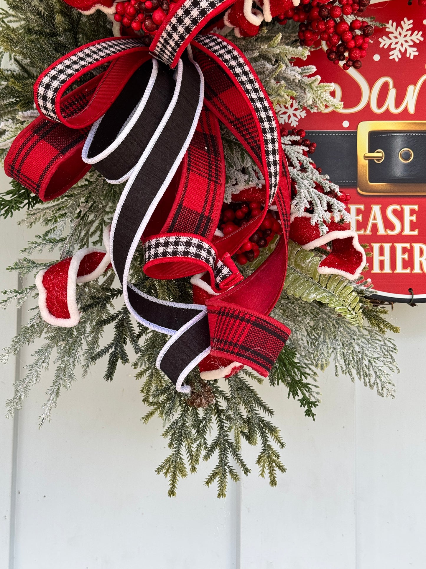 “Santa Please Stop Here” Christmas Wreath