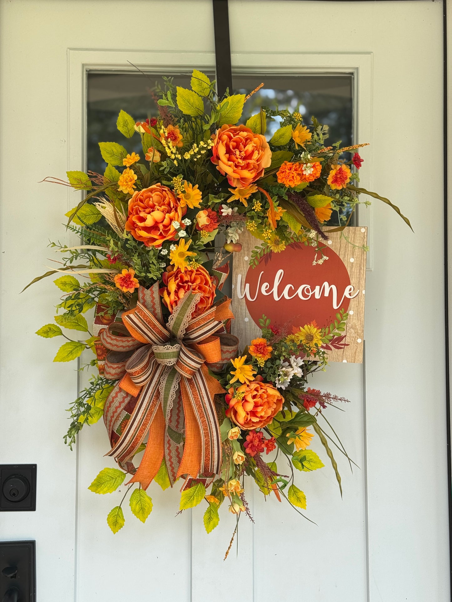 Vibrant Floral Welcome Wreath