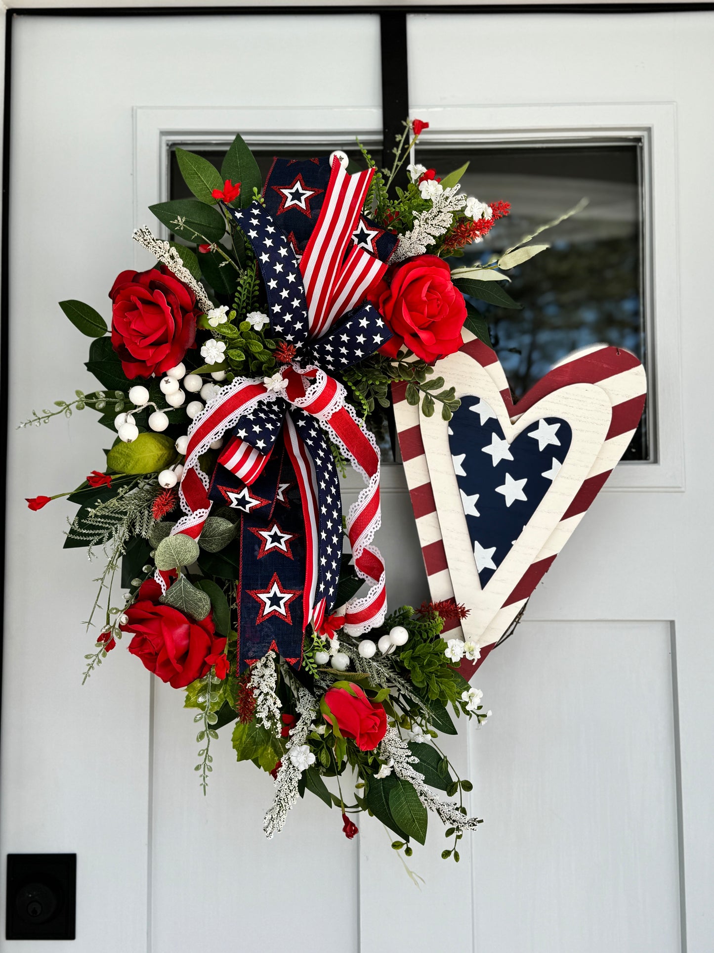 Large Patriotic Heart Wreath