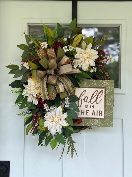Neutral Tones Fall Wreath