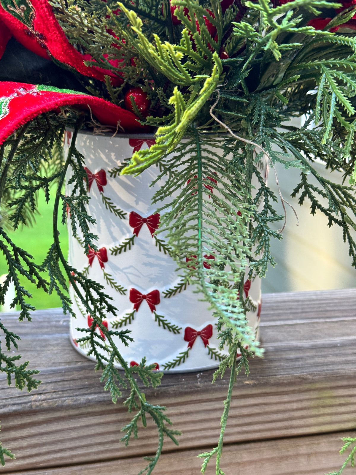 Red Poinsettia Winter Floral Arrangement