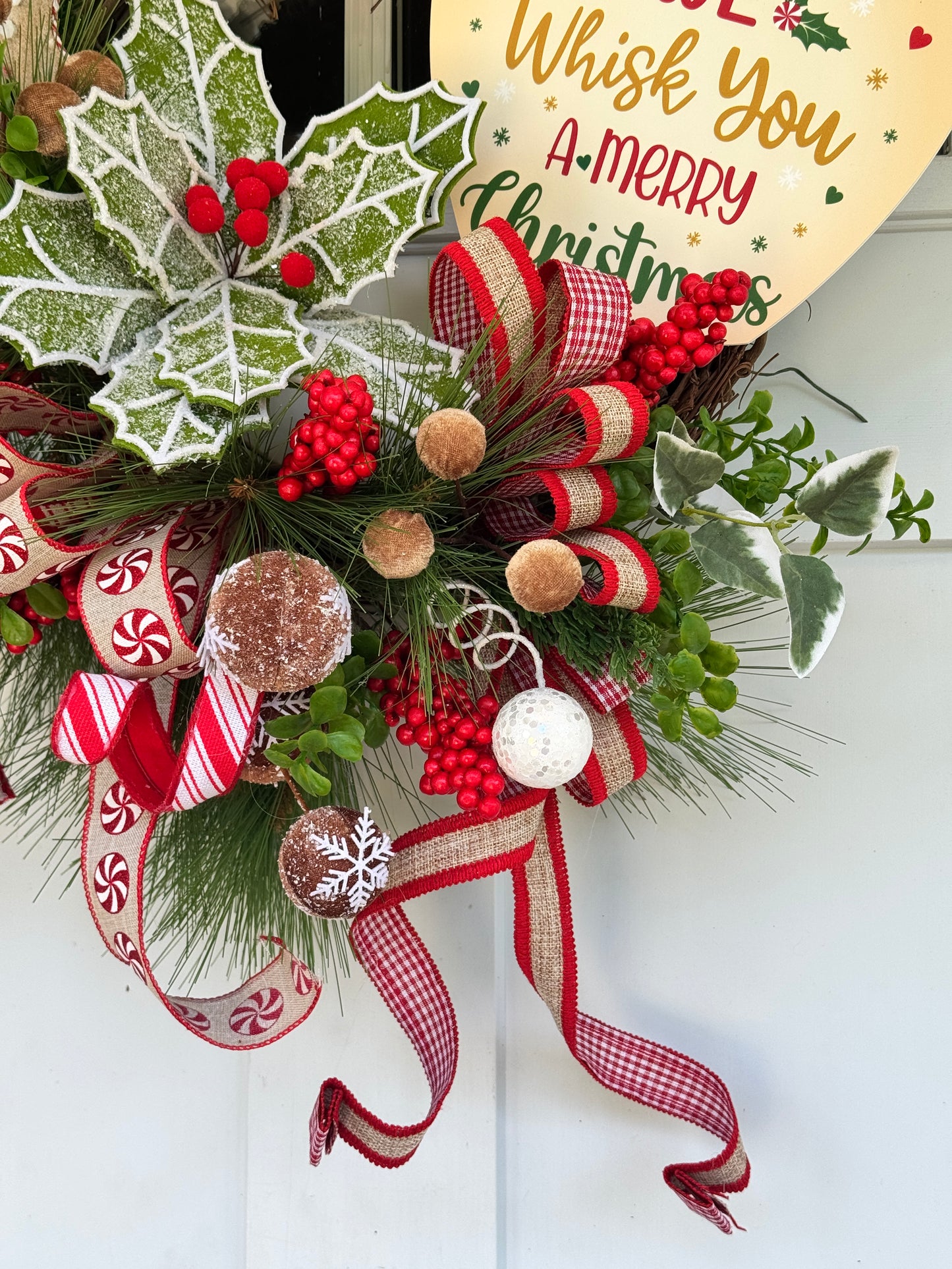Gingerbread “Whisking You a Merry Christmas” Wreath