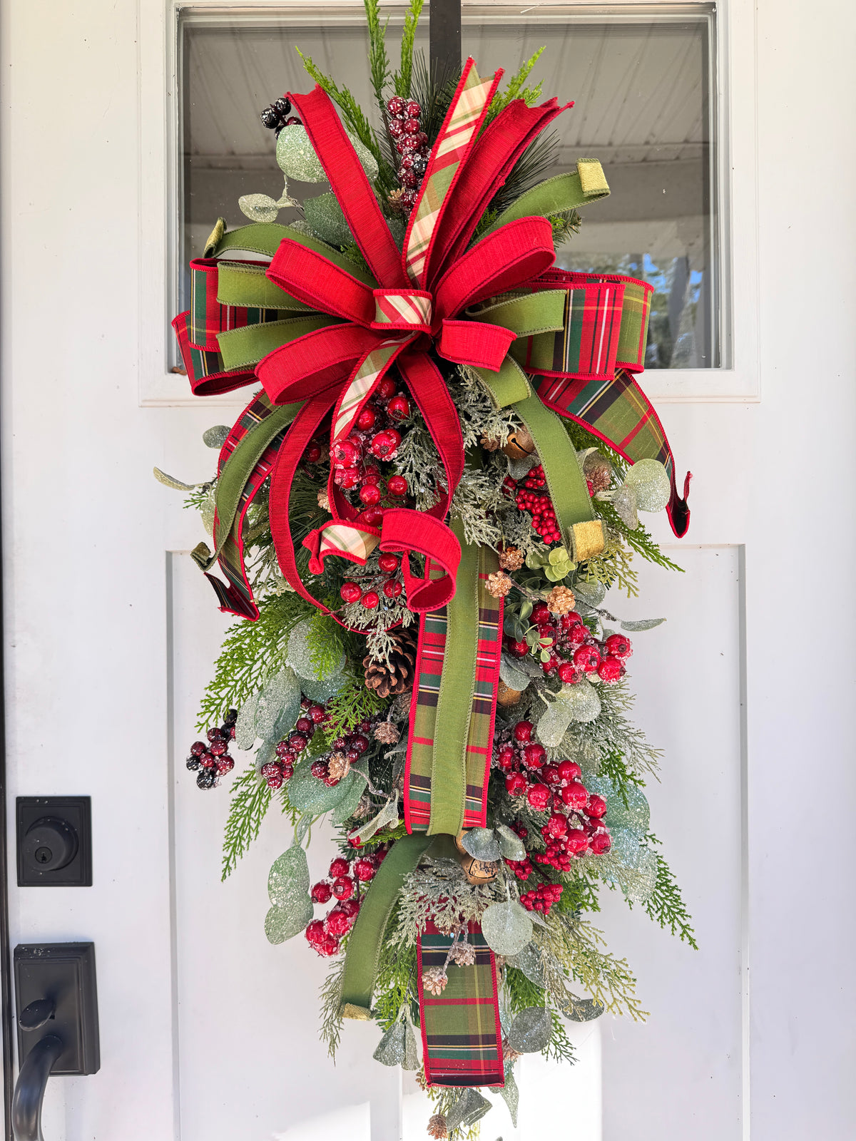 Classic Winter/Holiday Red and Moss Wreath