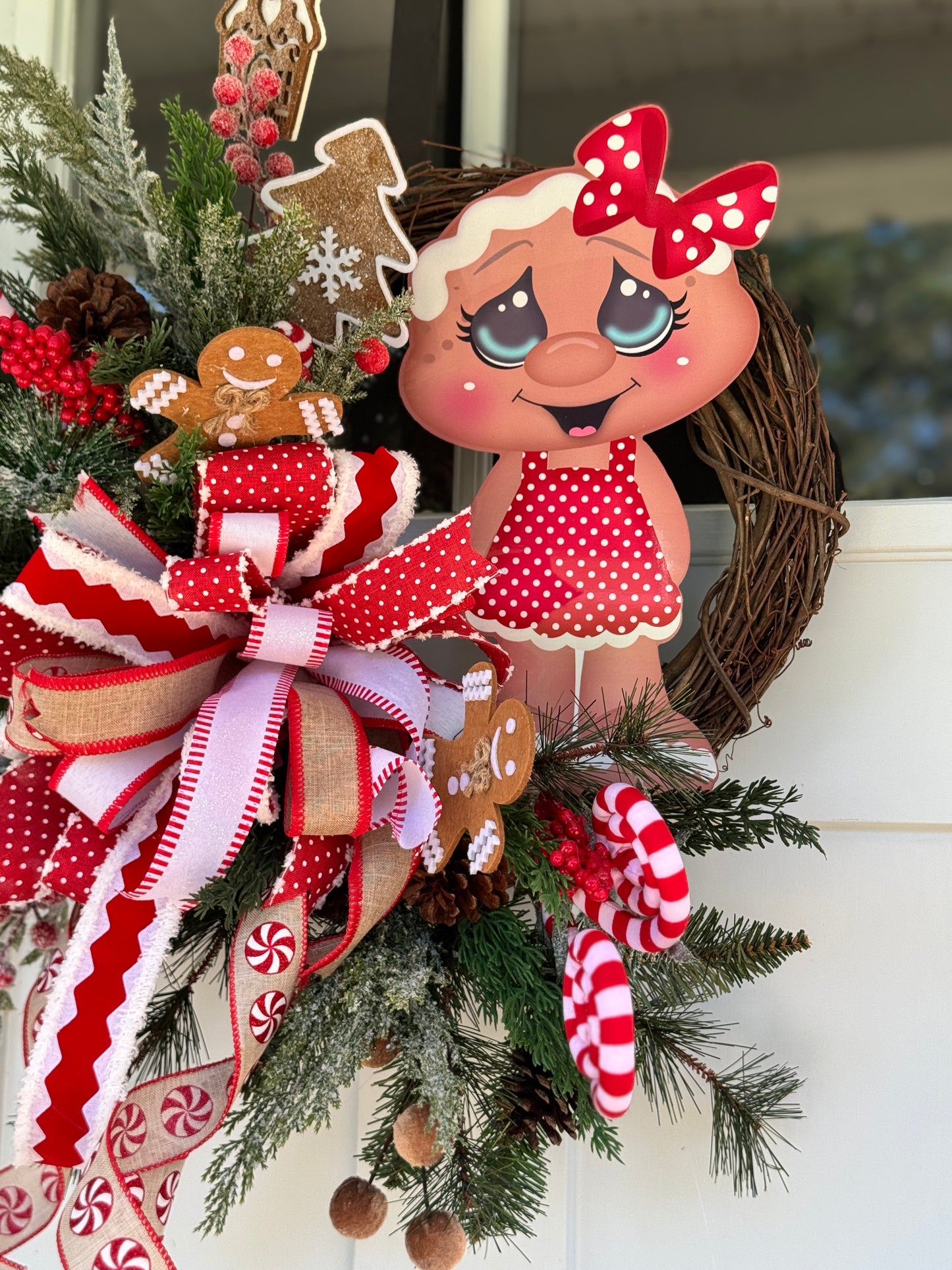 Gingerbread Girl Holiday Wreath