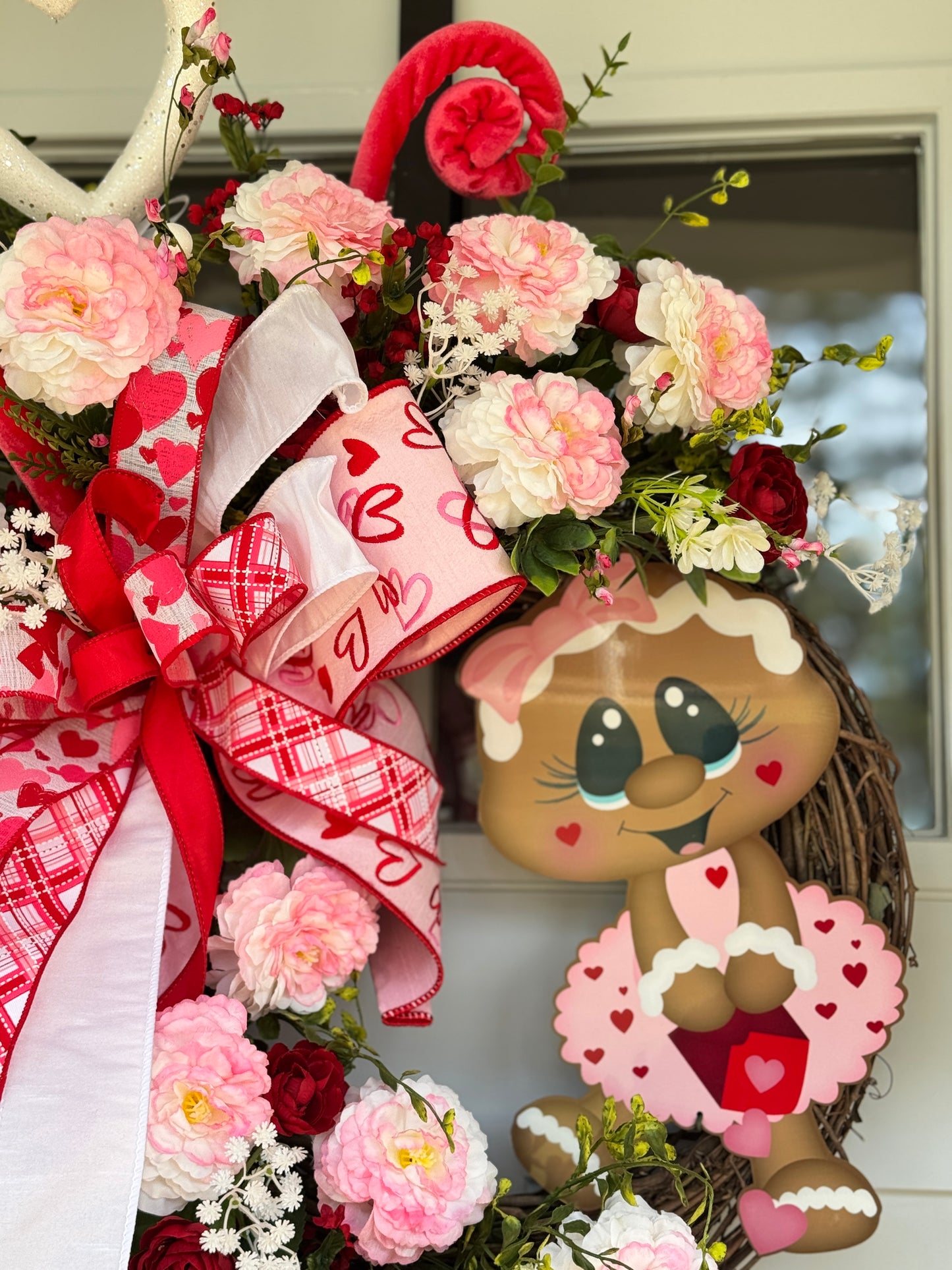 Gingerbread Valentine's Day Heart Wreath