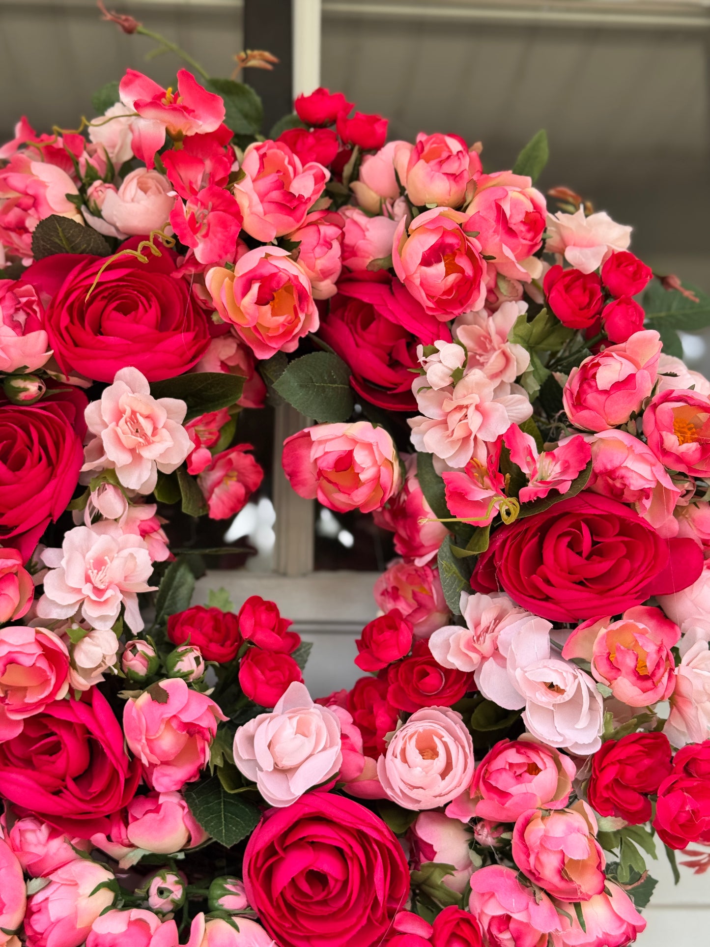 Elegant Pink Floral Wreath