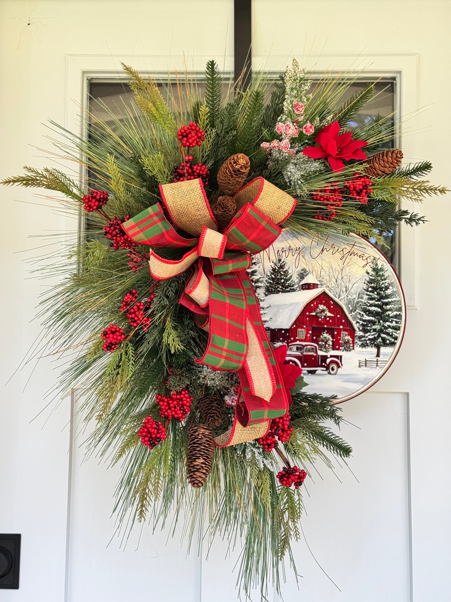 Rustic Merry Christmas Wreath