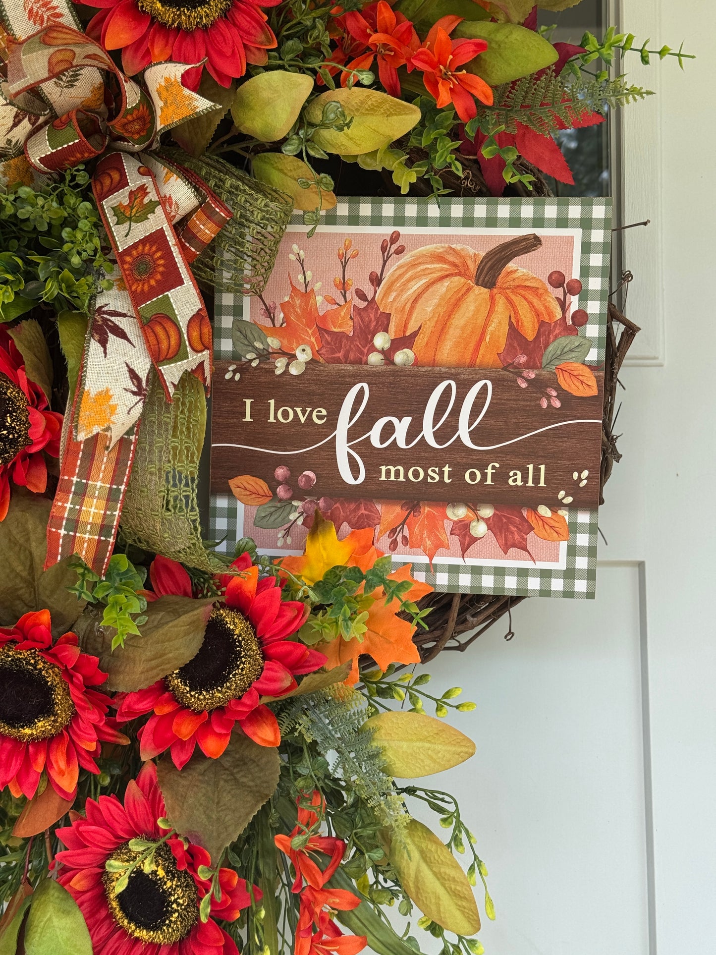 Autumn “I Love Fall” Door Wreath