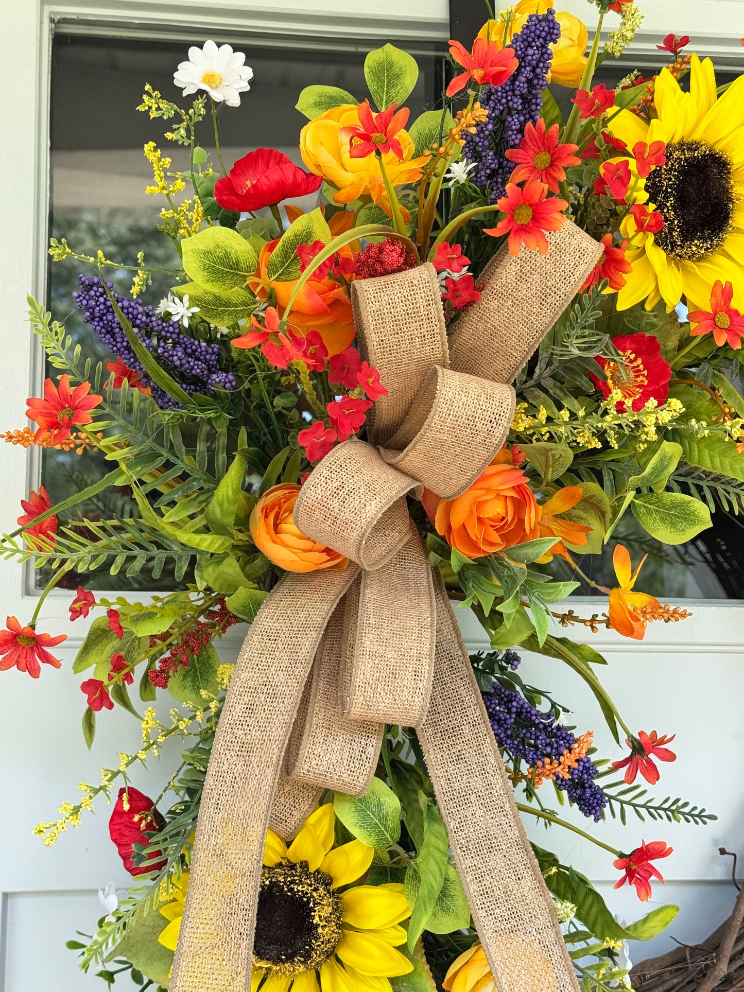 Large Wildflower Meadow Grapevine Wreath
