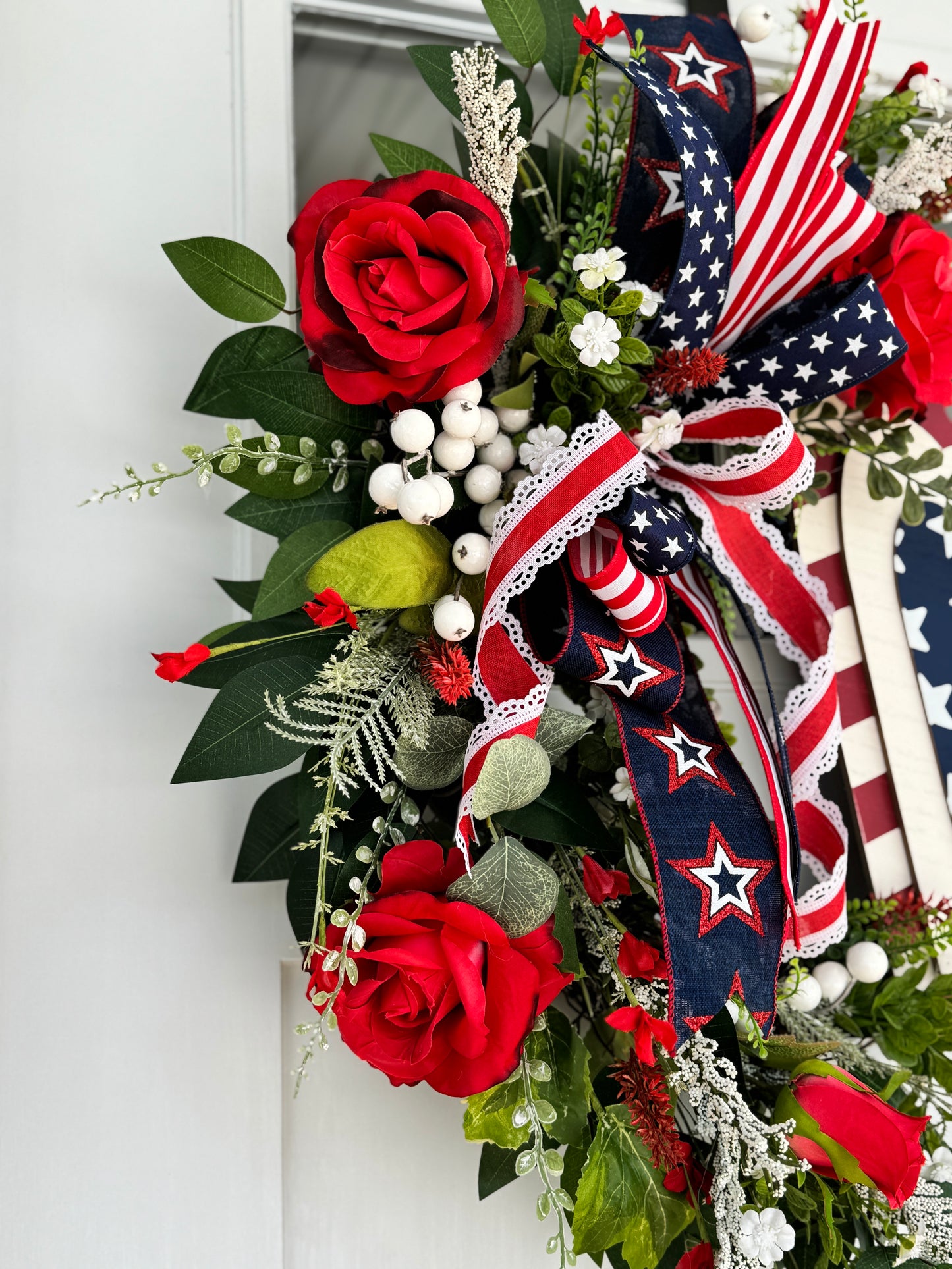 Large Patriotic Heart Wreath