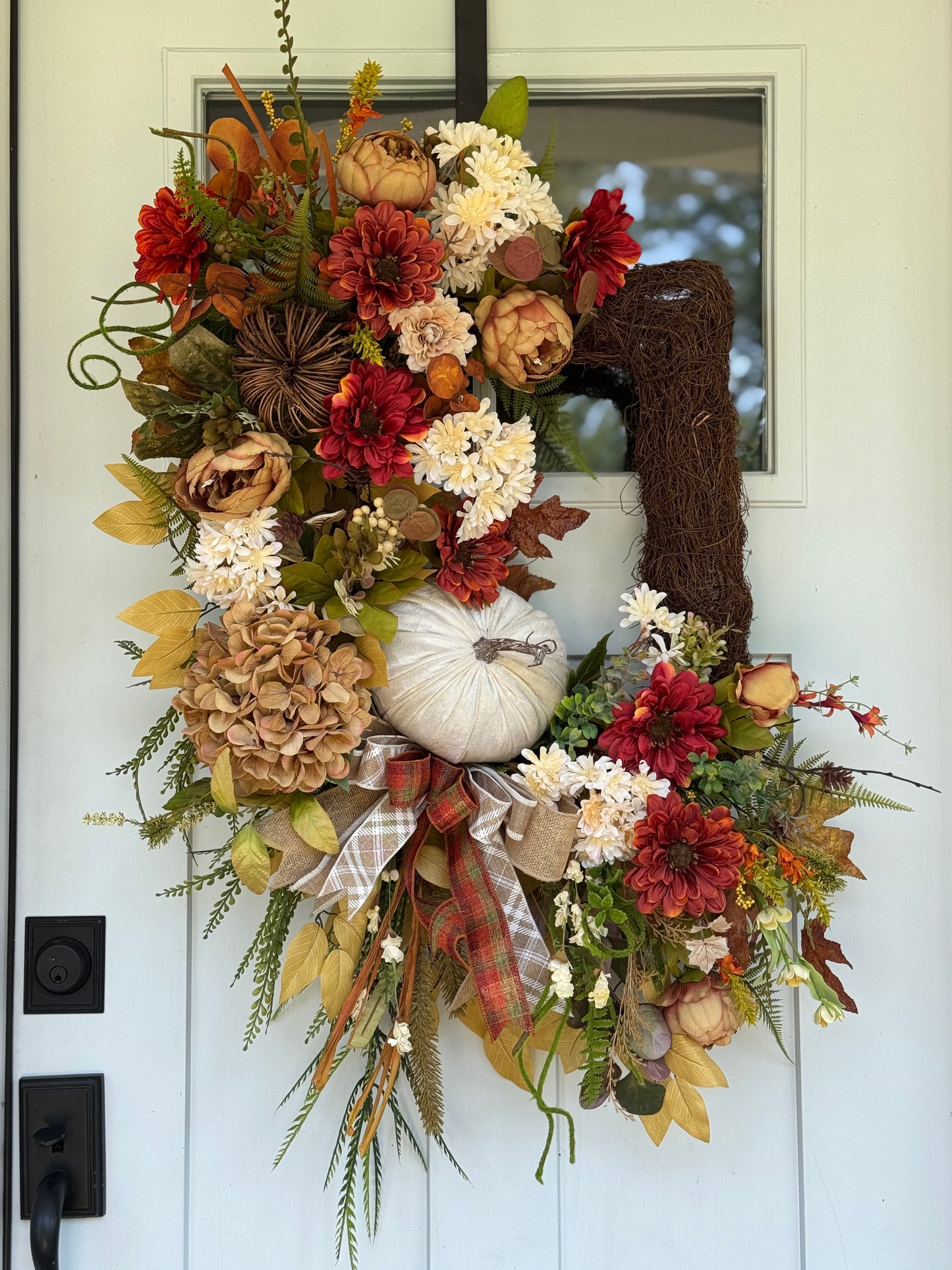 XL Autumn Harvest Floral Moss Wreath
