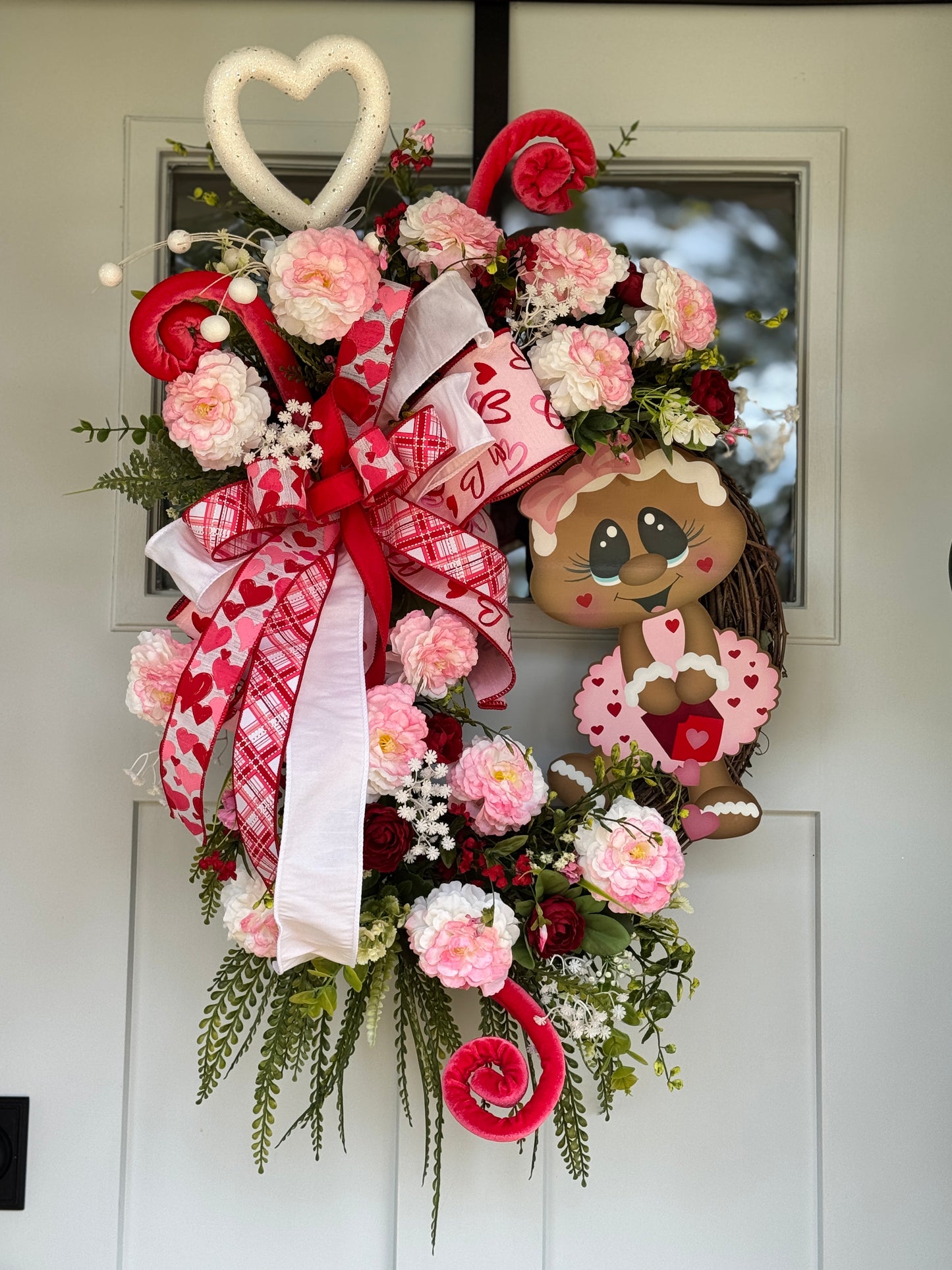 Gingerbread Valentine's Day Heart Wreath