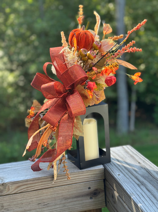 Autumn Harvest Lantern with Candle
