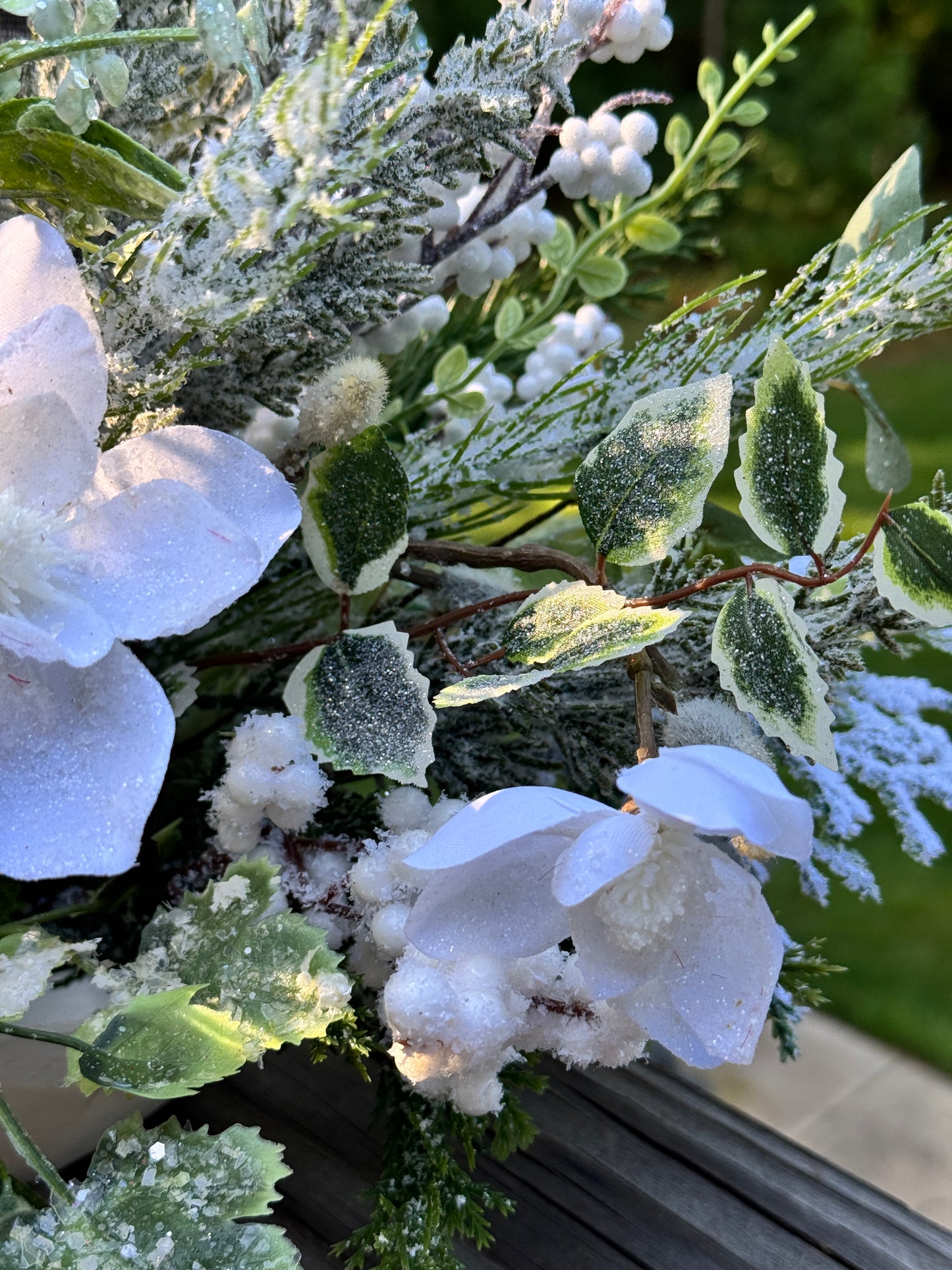 Snowy Magnolias & Frosted Winter Centerpiece