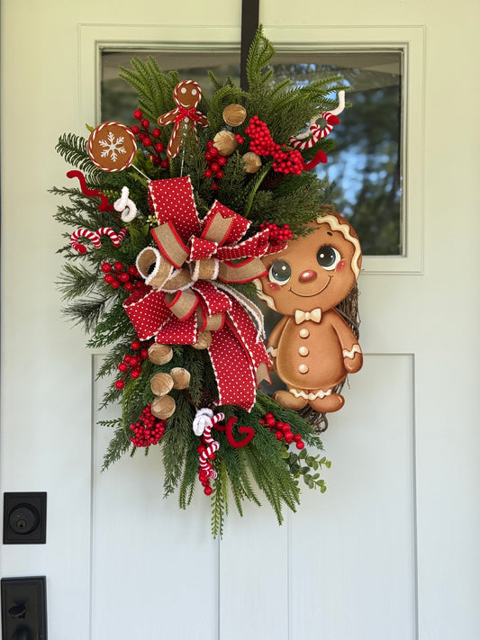 Festive Gingerbread Wreath