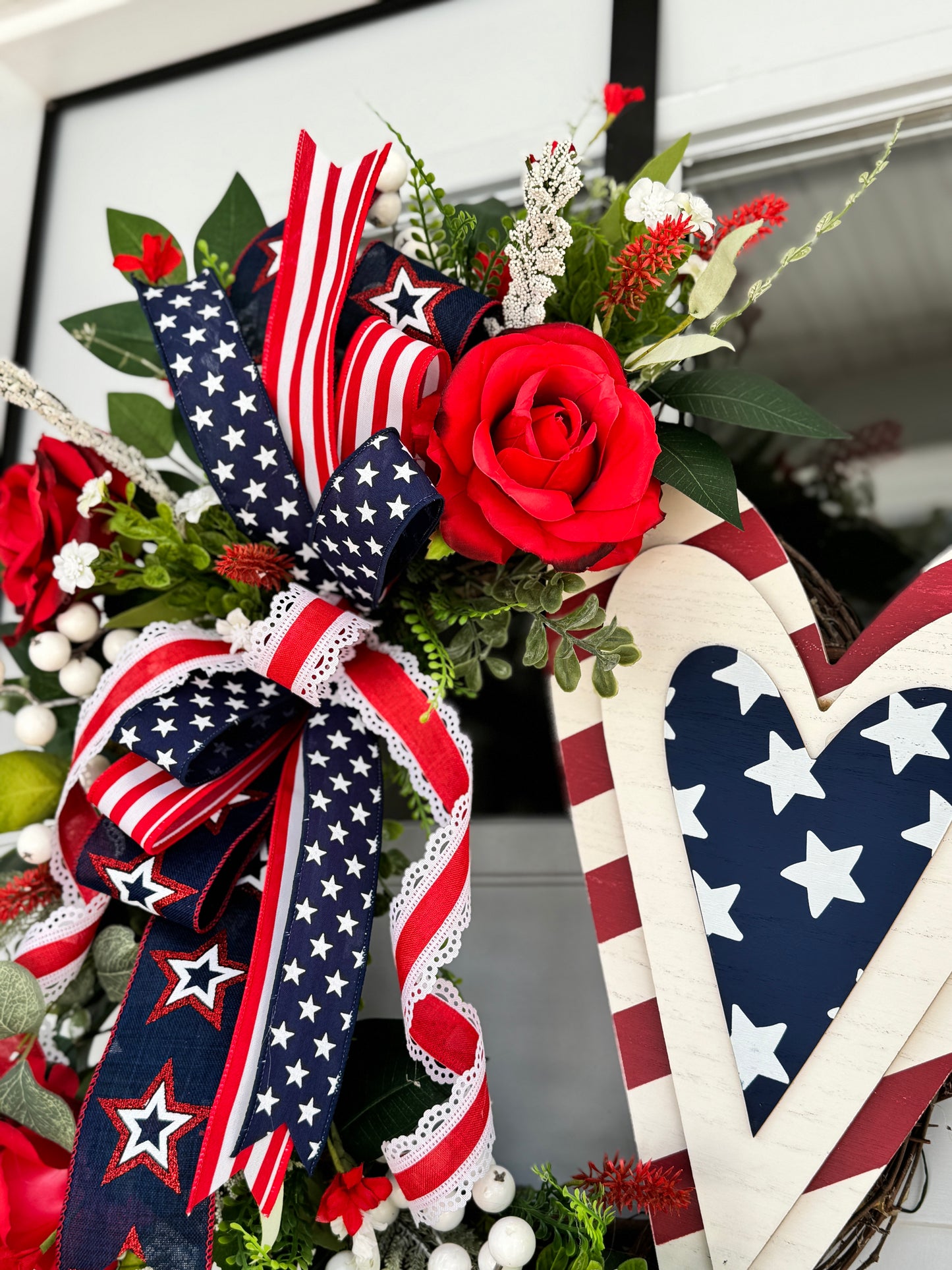 Large Patriotic Heart Wreath