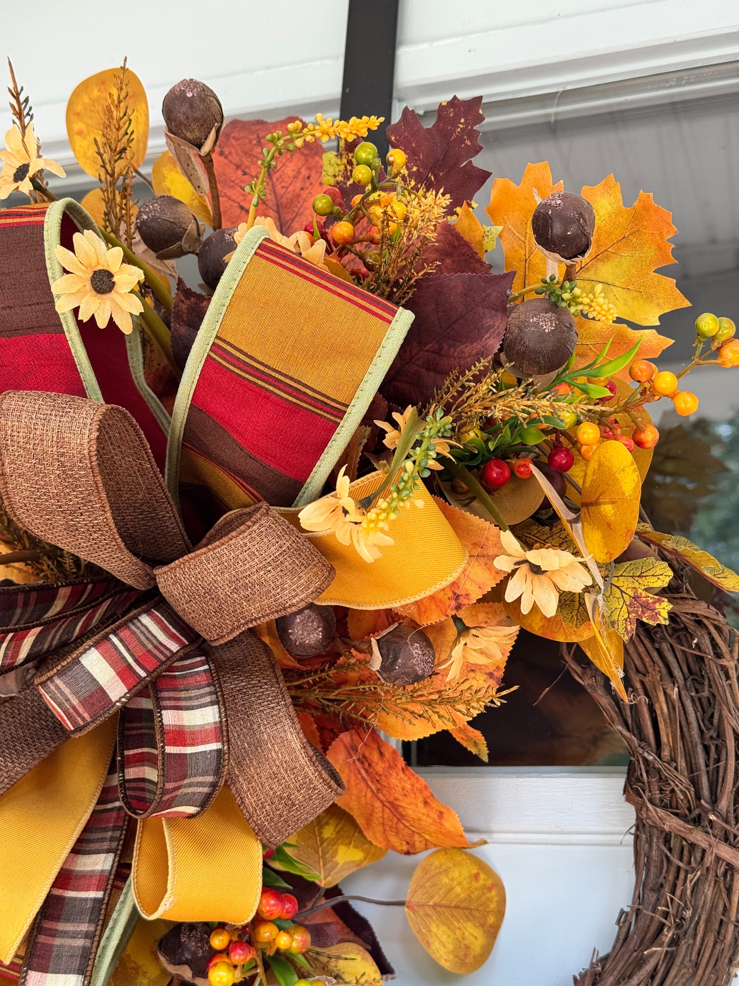 Vibrant Autumn Harvest Foliage Wreath