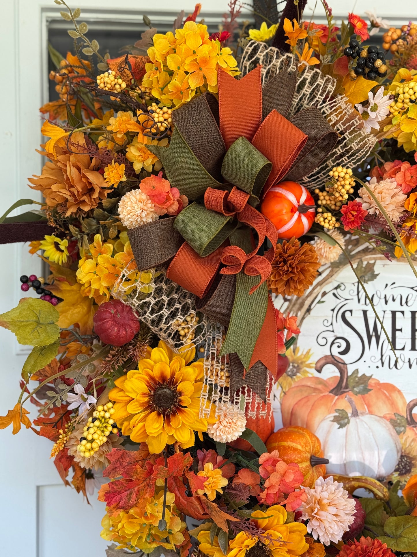 Autumn Harvest Home Sweet Home Wreath