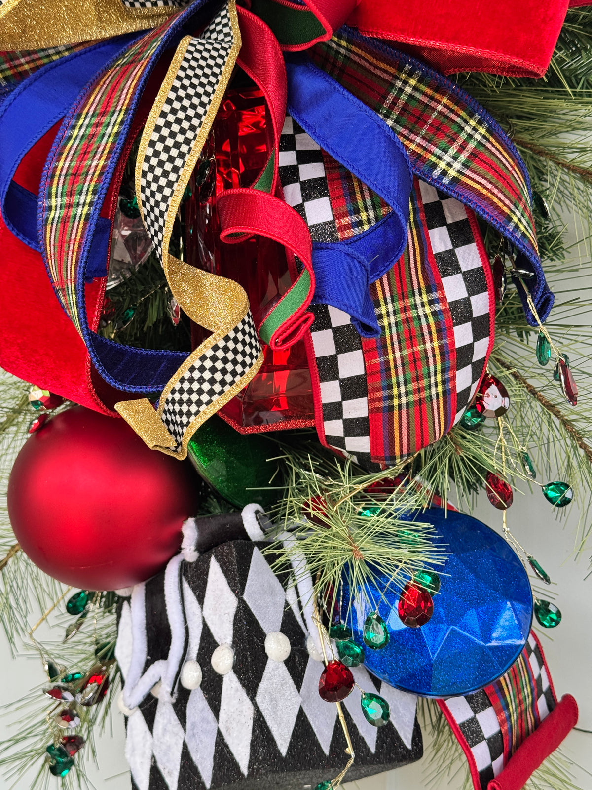 Bold Nutcracker Inspired Teardrop Wreath