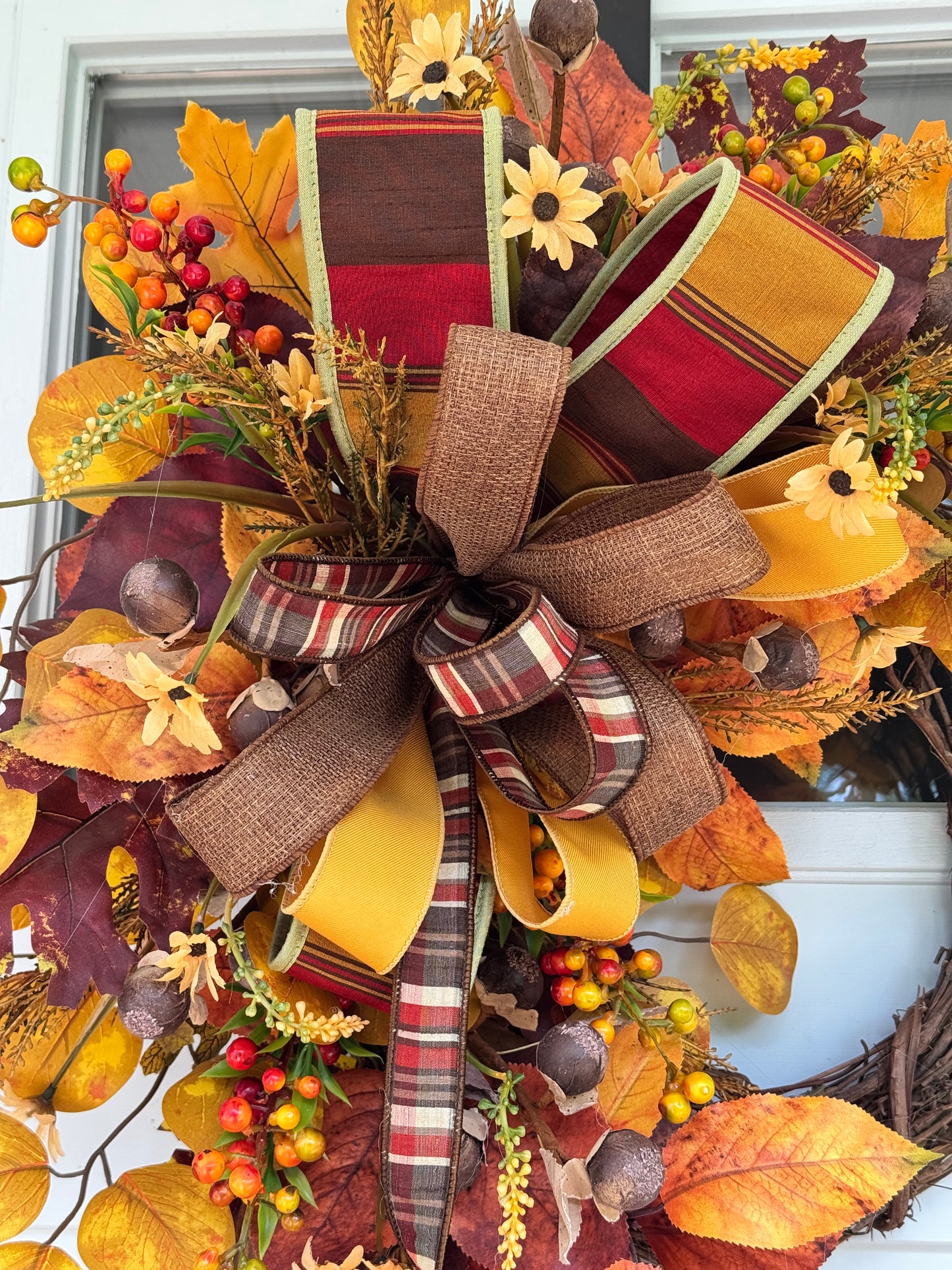 Vibrant Autumn Harvest Foliage Wreath