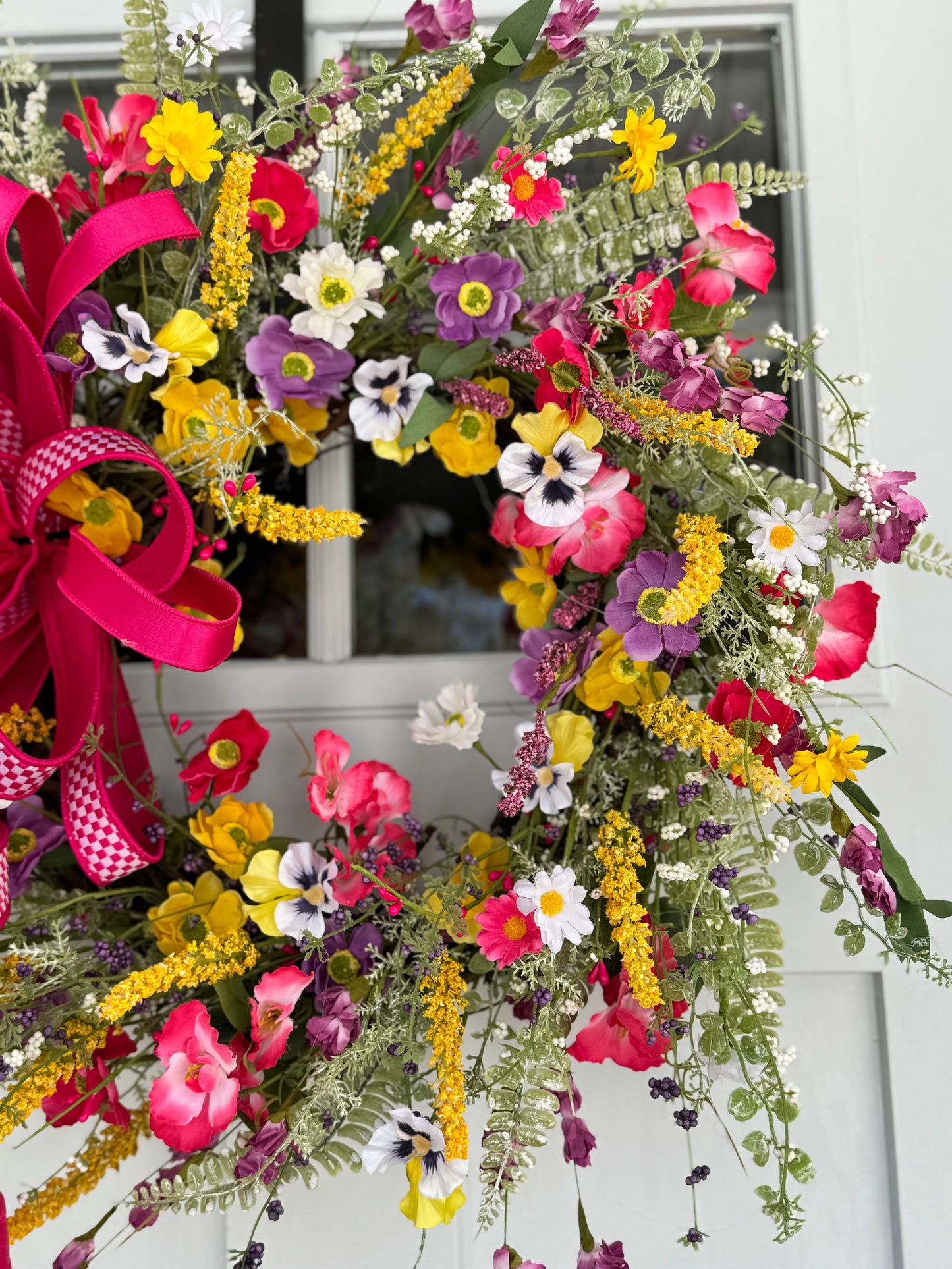 Vibrant Full Floral Spring/Summer Wreath