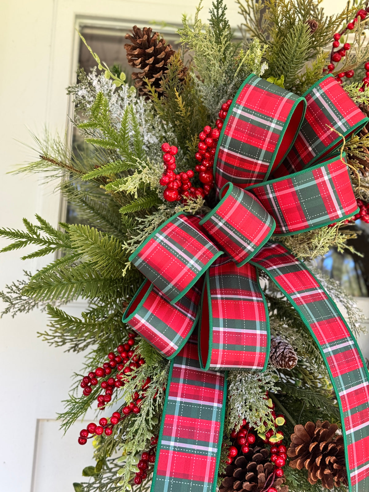 Large Christmas Winter Greenery Wreath