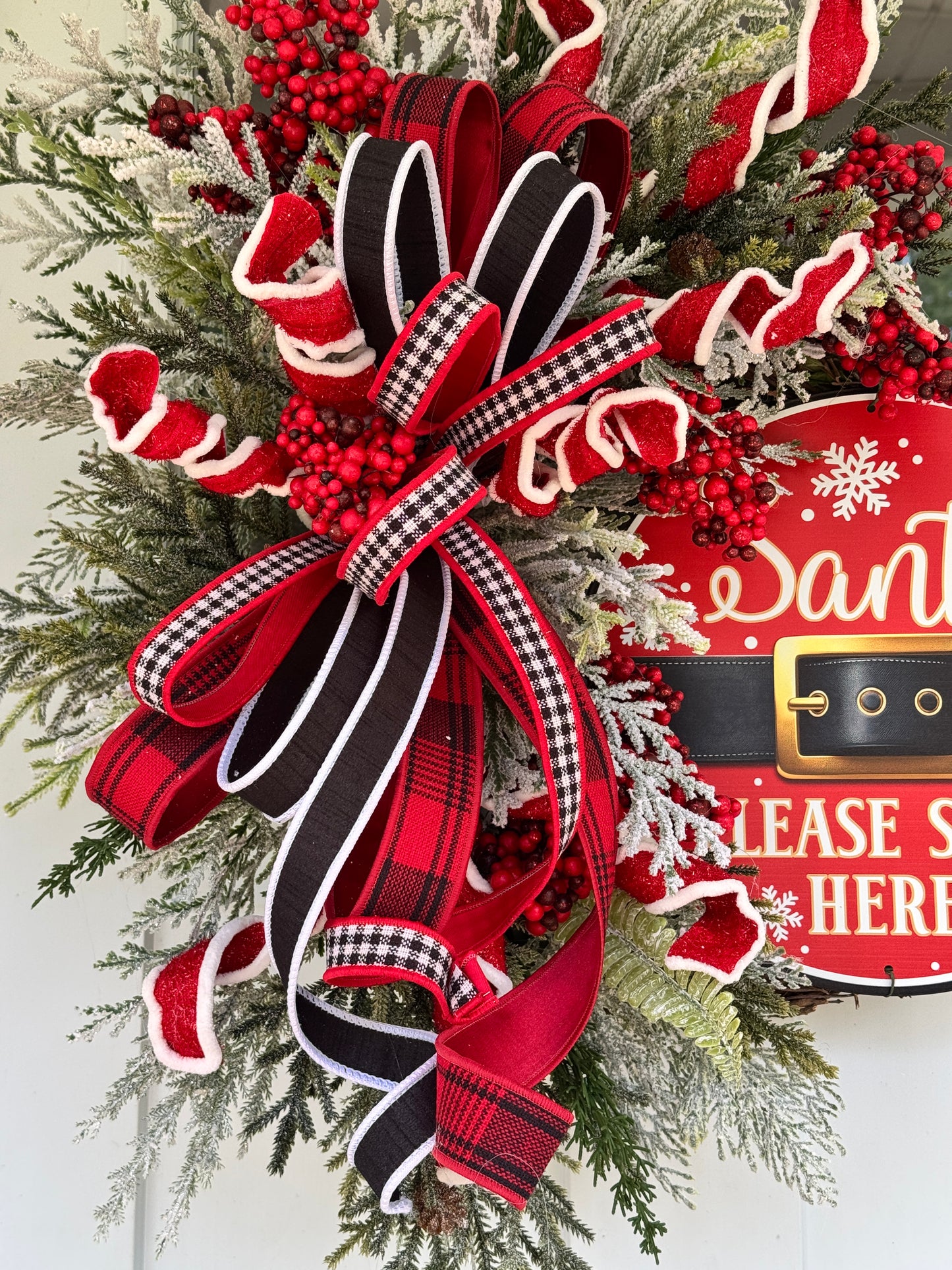 “Santa Please Stop Here” Christmas Wreath