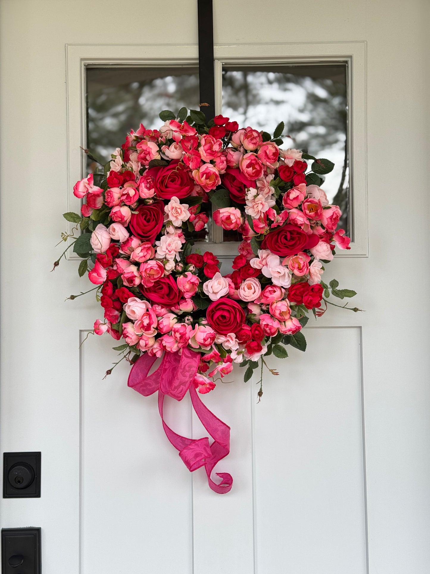 Elegant Pink Floral Wreath