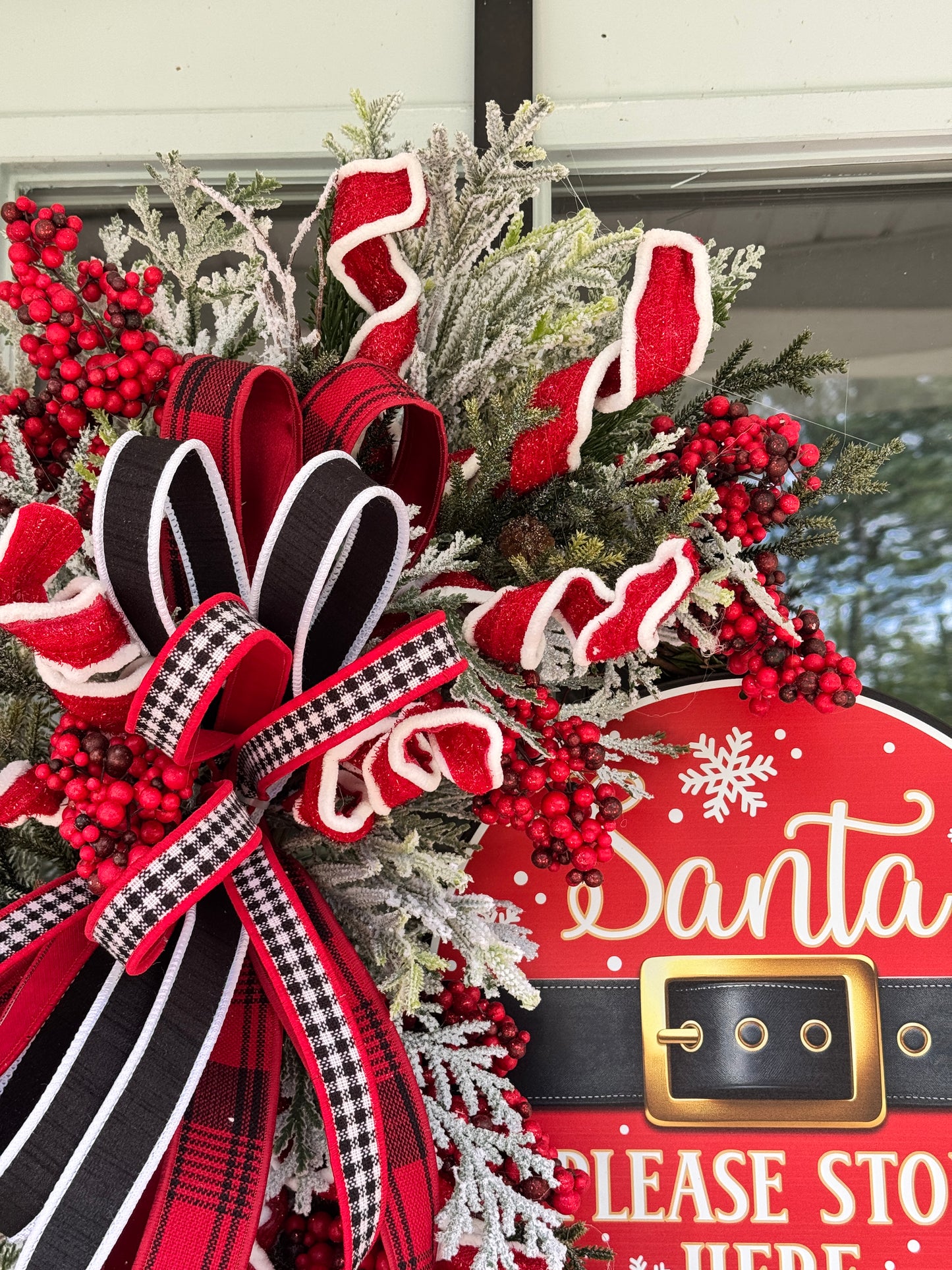 “Santa Please Stop Here” Christmas Wreath
