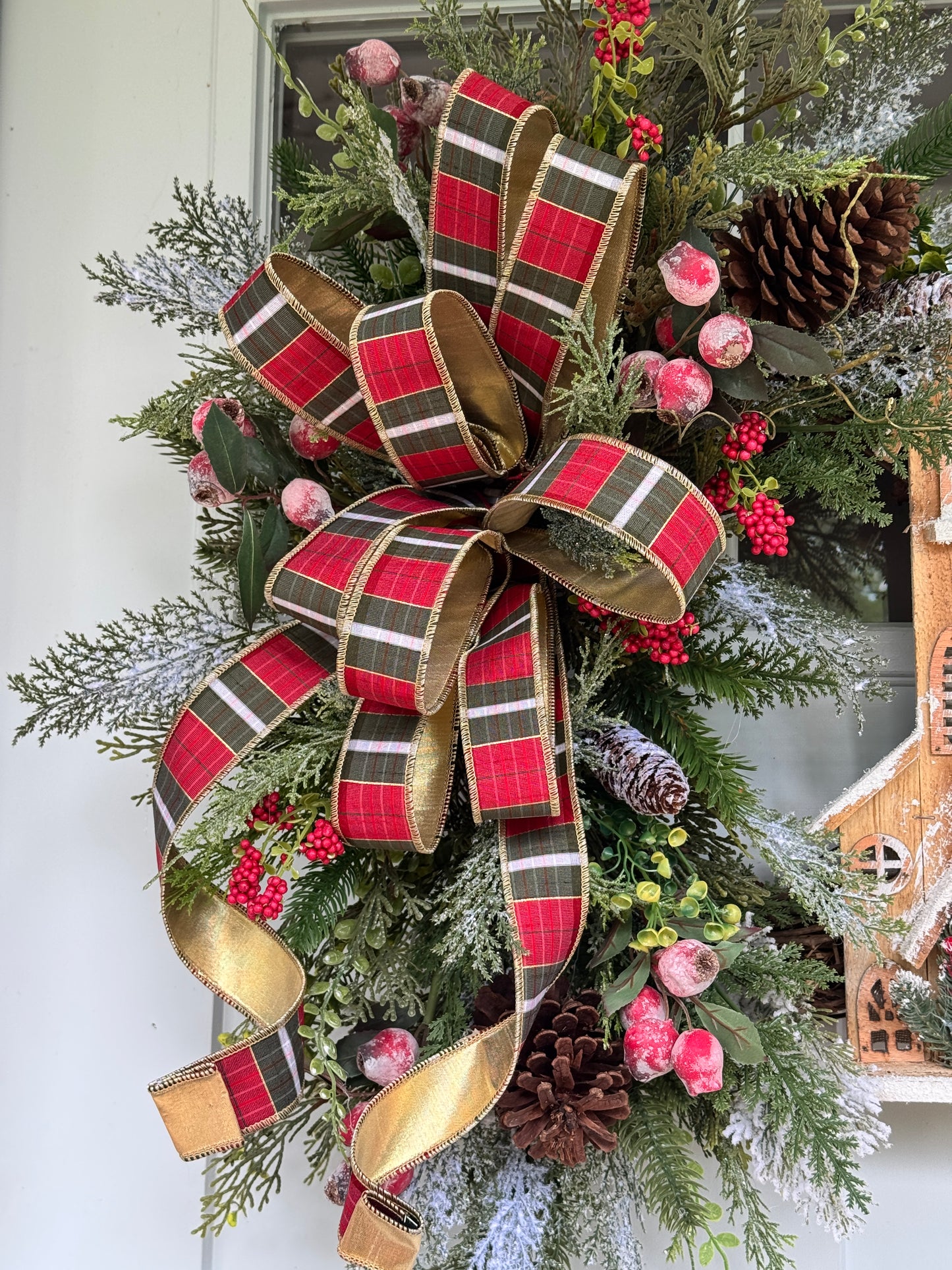 Large Rustic Christmas Winter Greenery Church Wreath