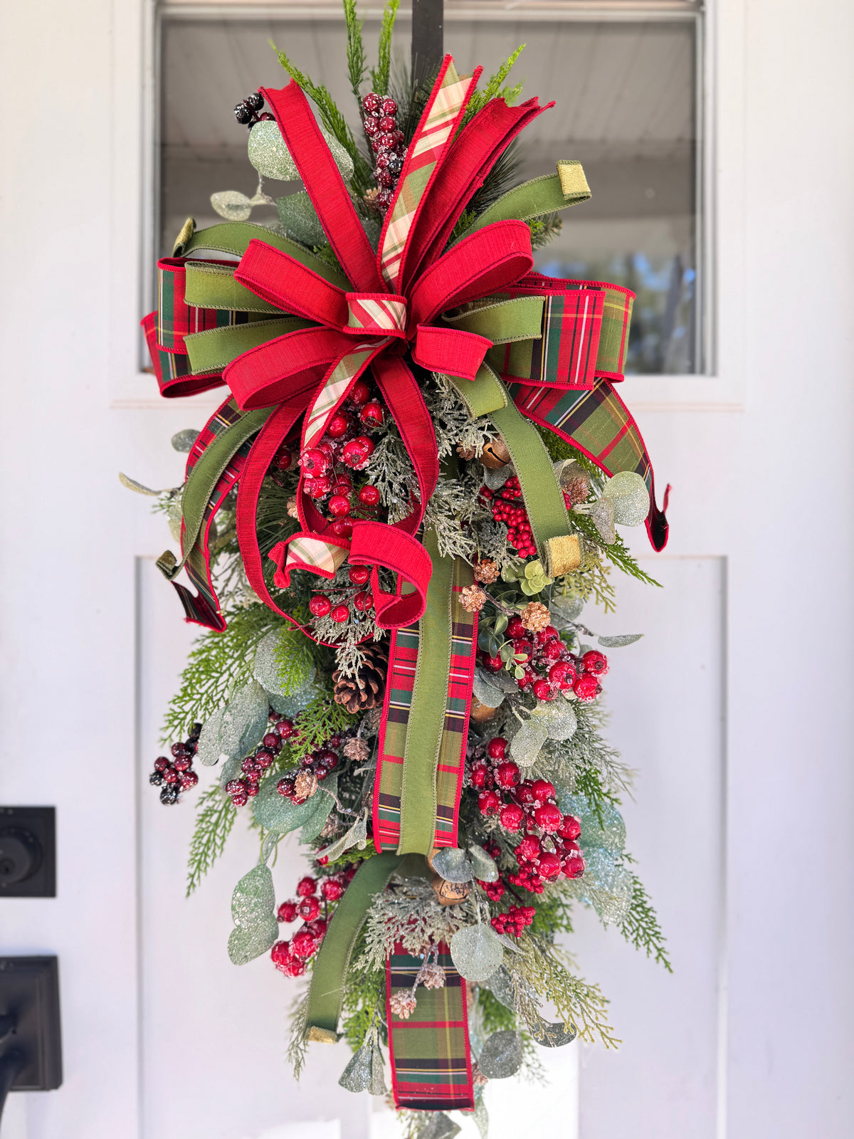 Classic Winter/Holiday Red and Moss Wreath