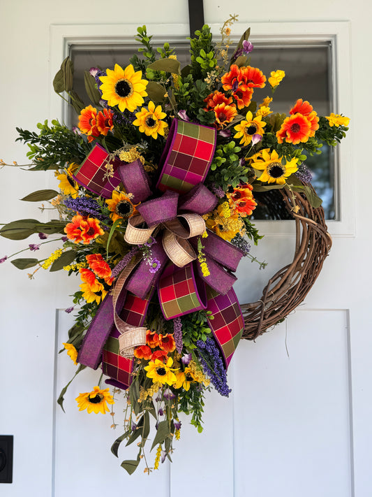 Summer Meets Fall Wreath