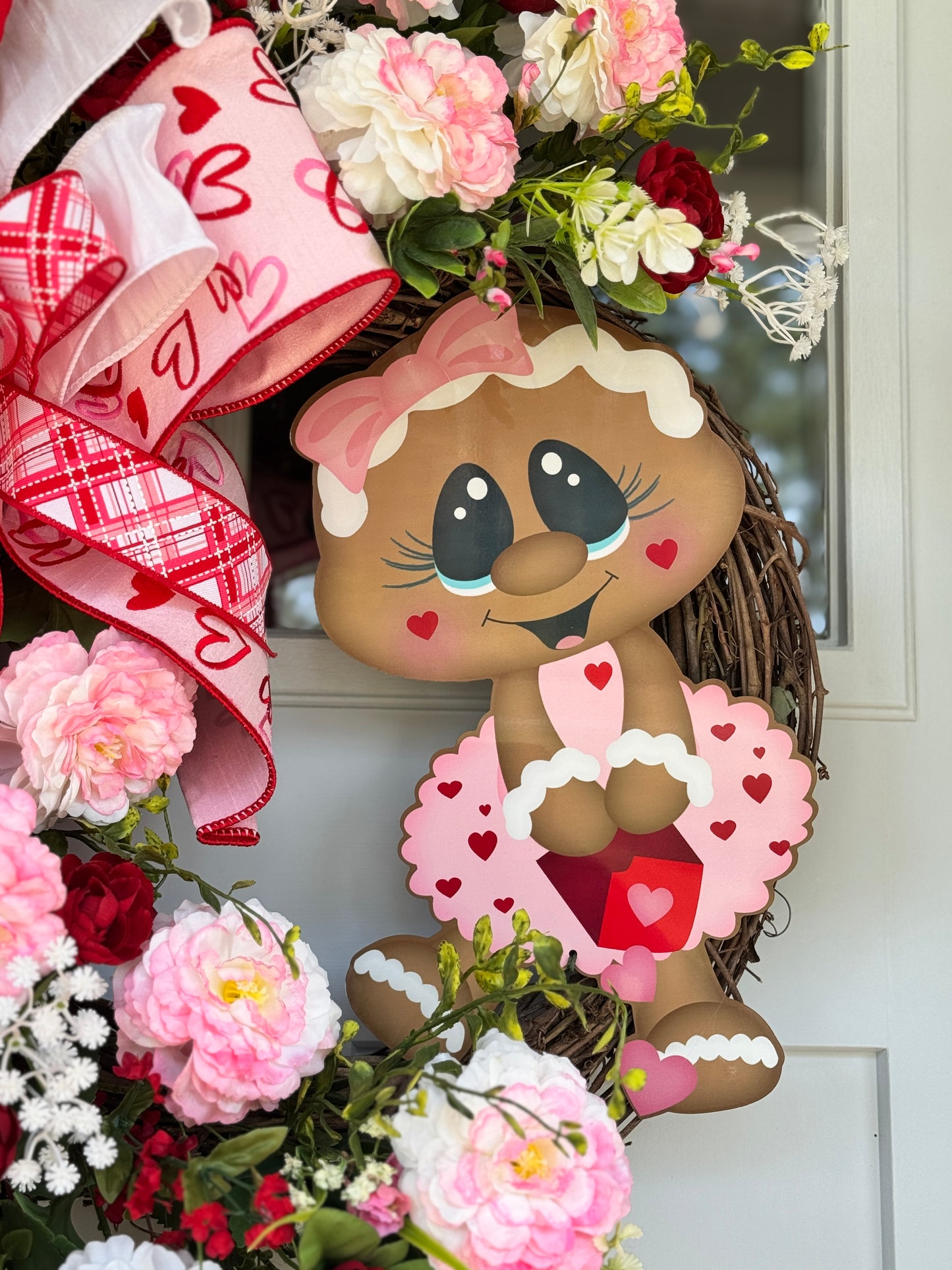 Gingerbread Valentine's Day Heart Wreath