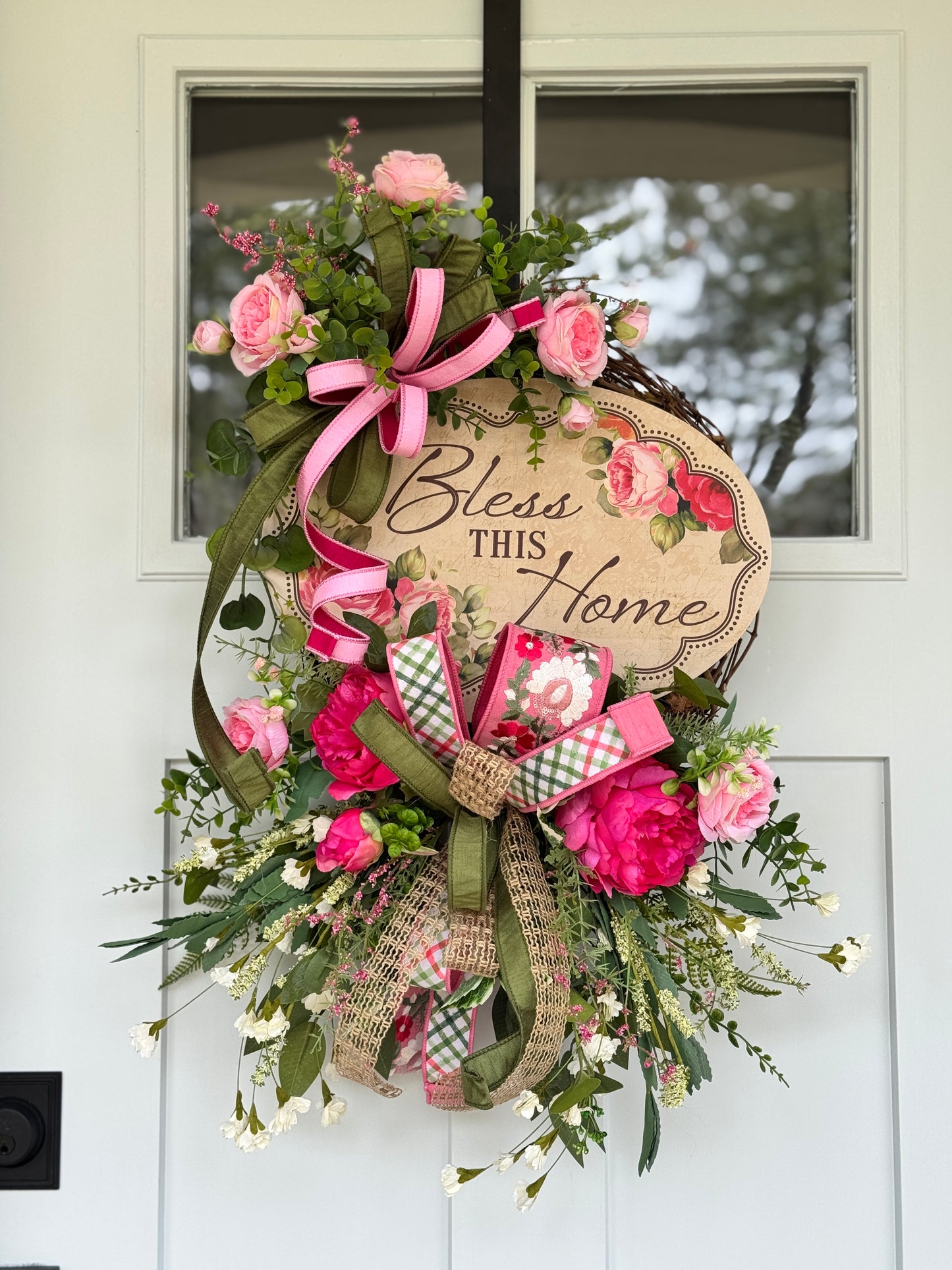 Bless This Home Floral Wreath