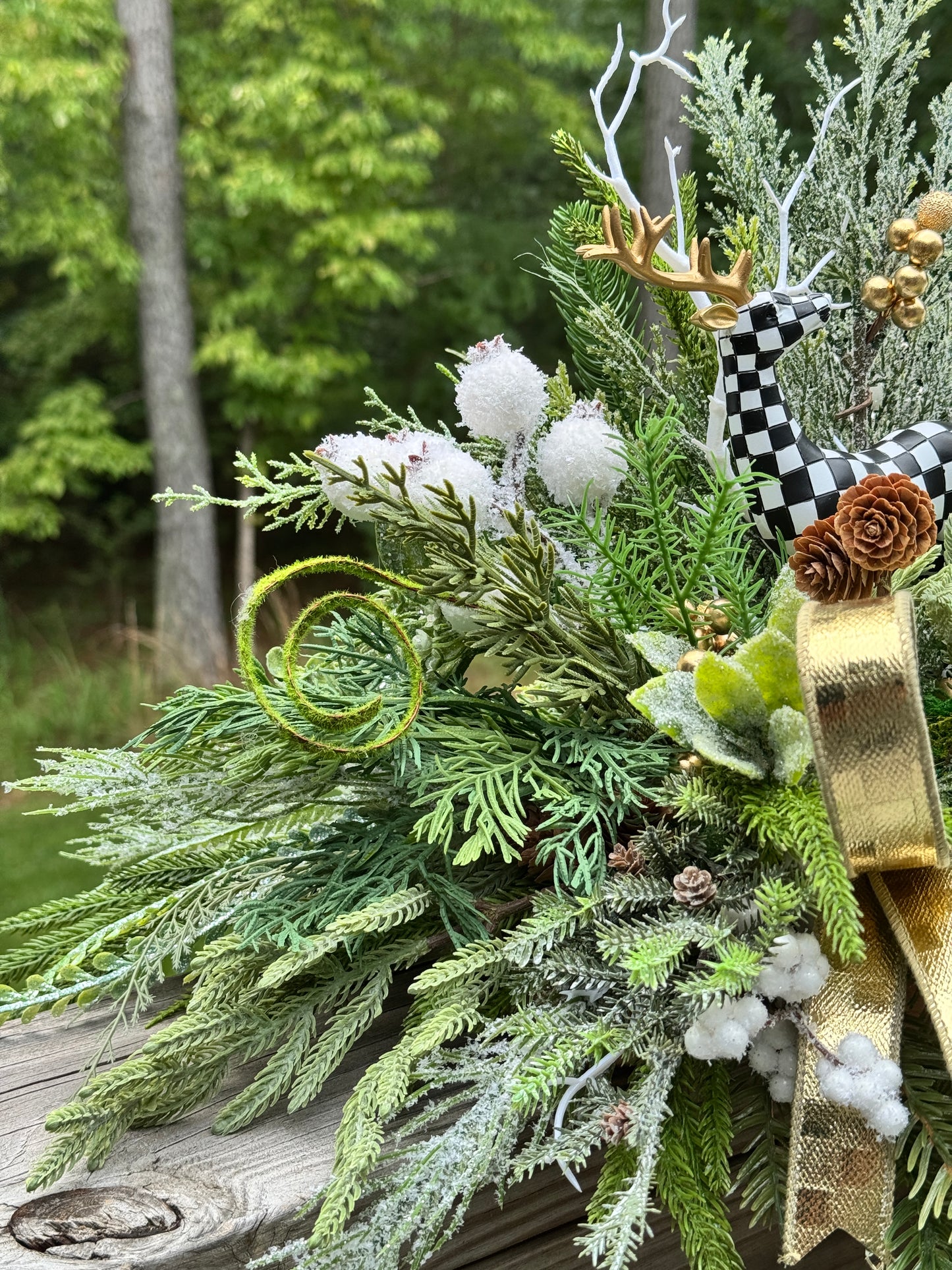 Elegant Black and White Winter/Holiday Centerpiece