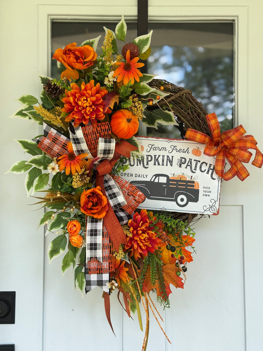 Farm Fresh Pumpkin Patch Wreath