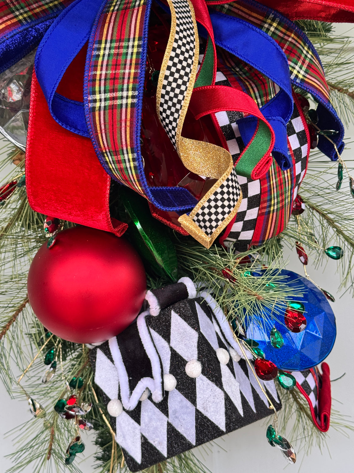 Bold Nutcracker Inspired Teardrop Wreath