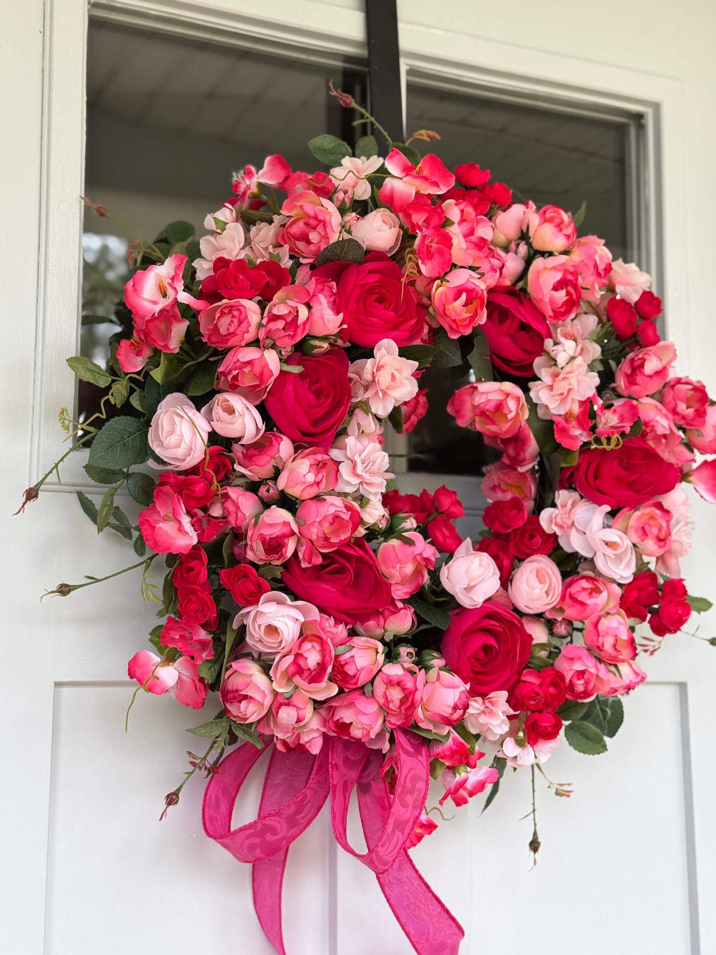 Elegant Pink Floral Wreath