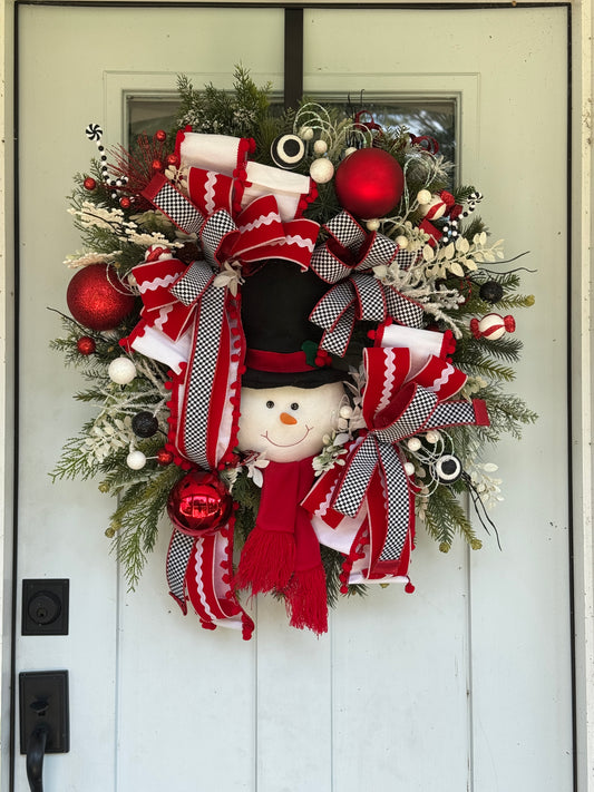 Vibrant Snowman Wreath XL