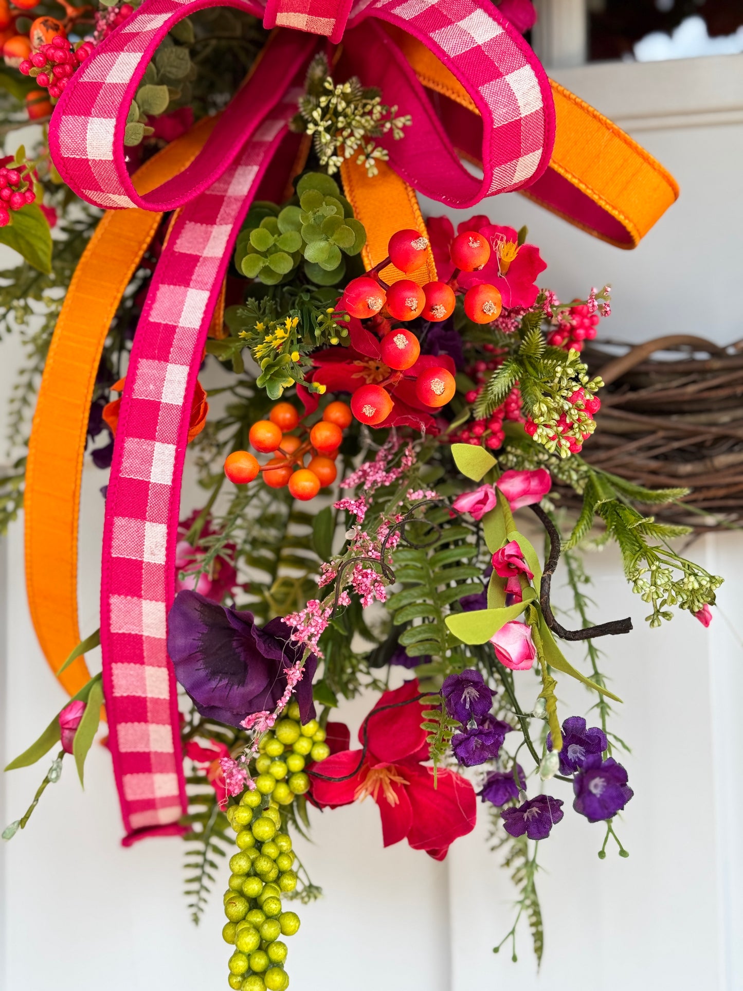 Vibrant Multi-Toned Floral Wreath
