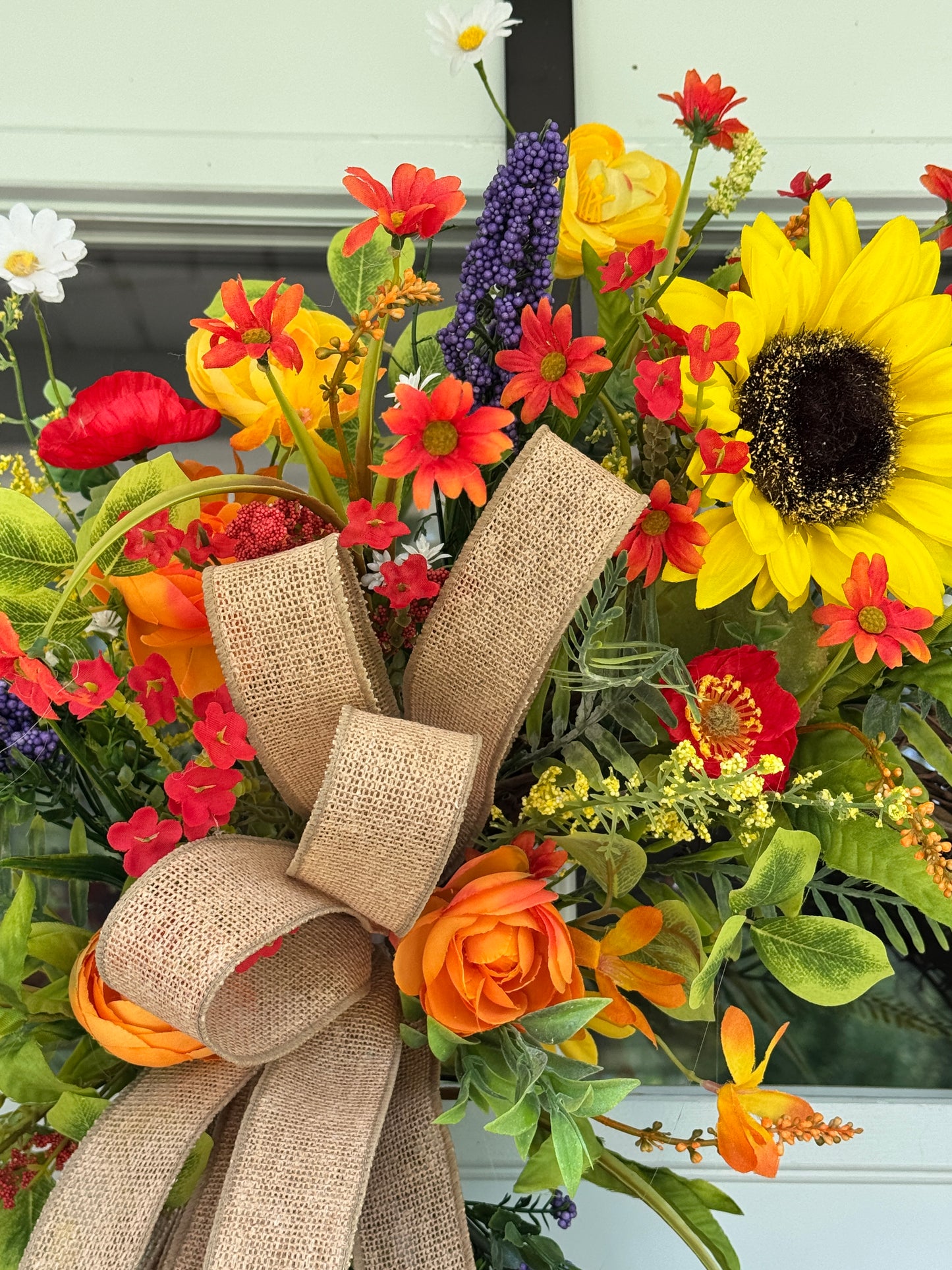 Large Wildflower Meadow Grapevine Wreath