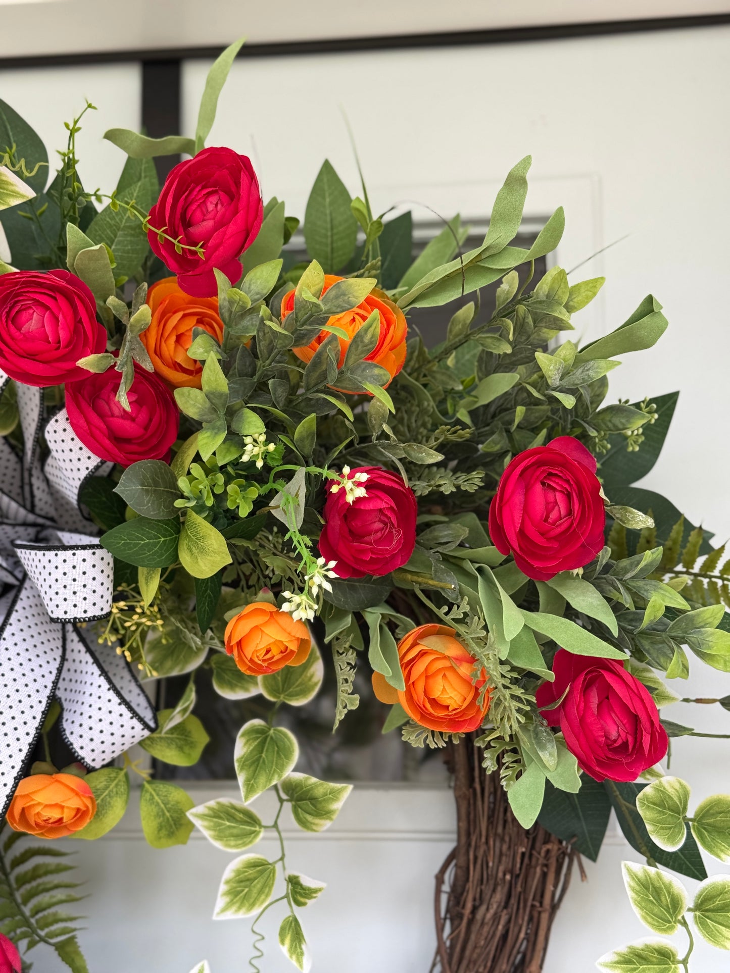 Vibrant Ranunculus Floral Wreath