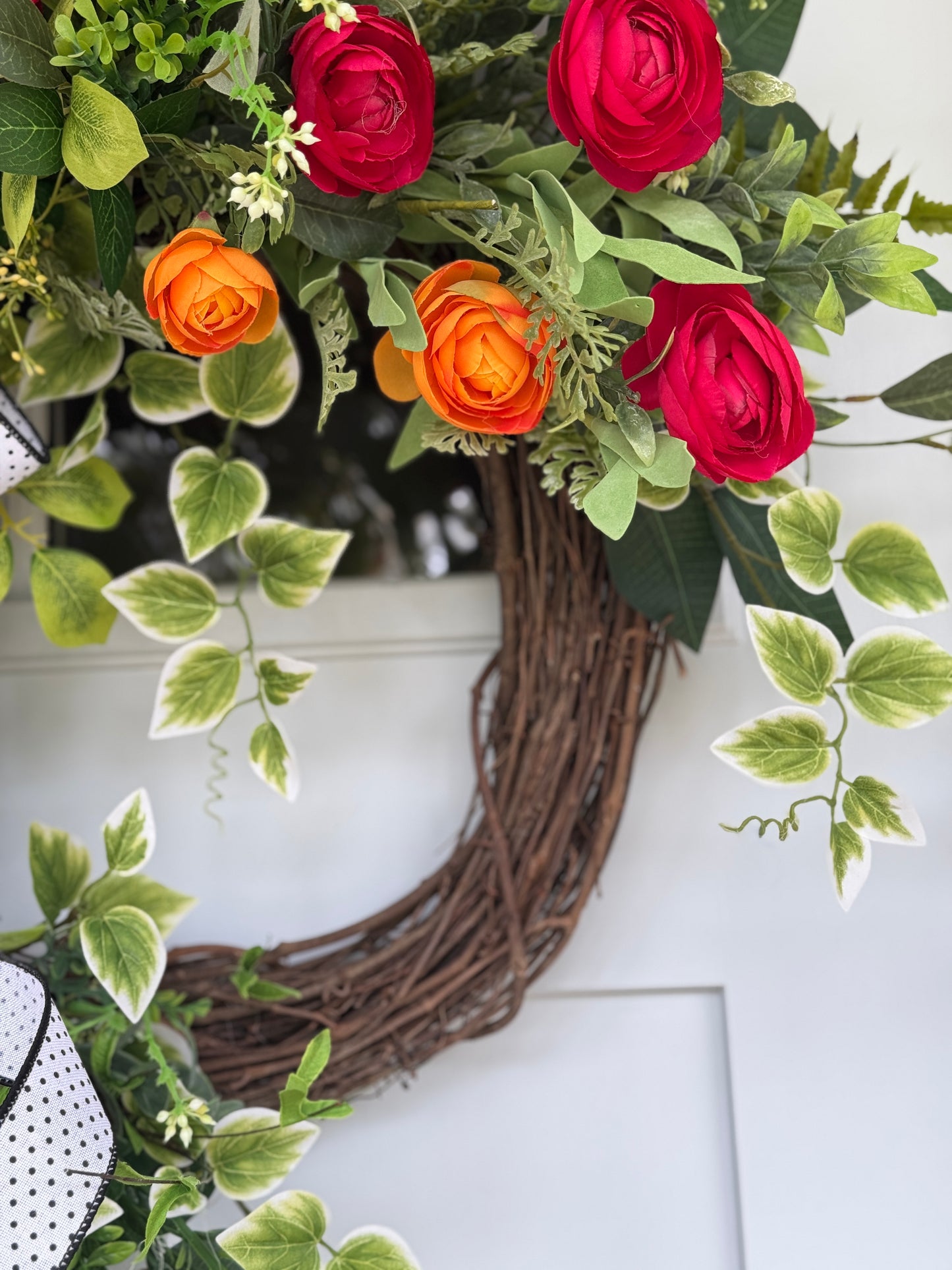 Vibrant Ranunculus Floral Wreath