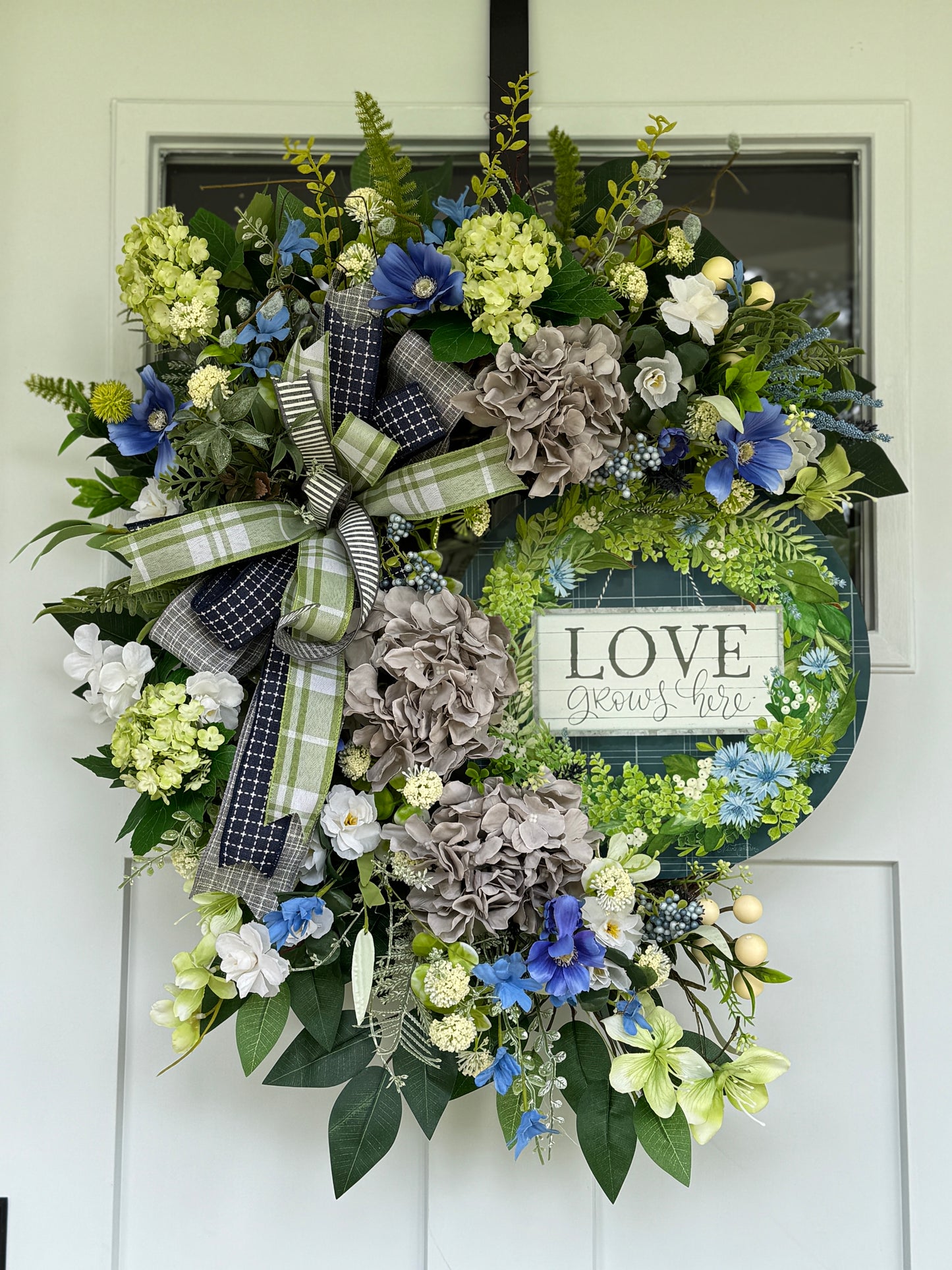 Hydrangea Love Grows Here Wreath