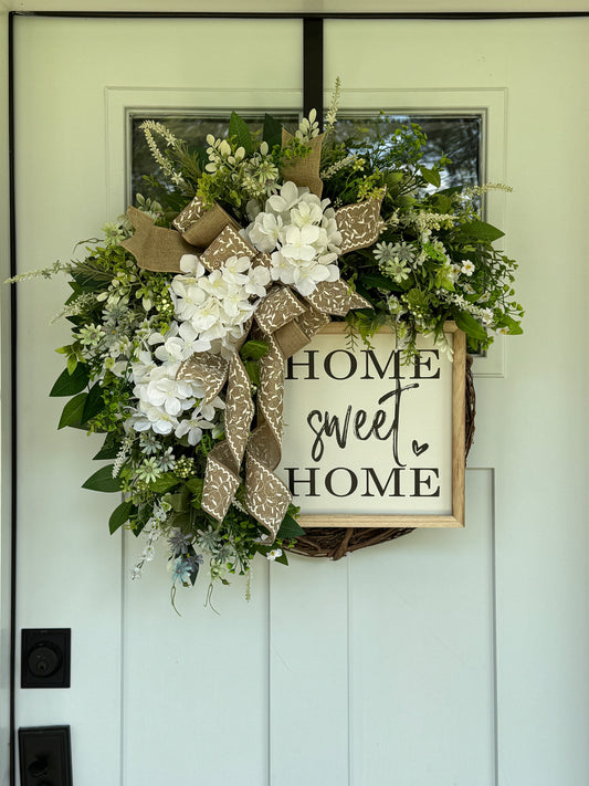Everyday Home Sweet Home Hydrangea Wreath